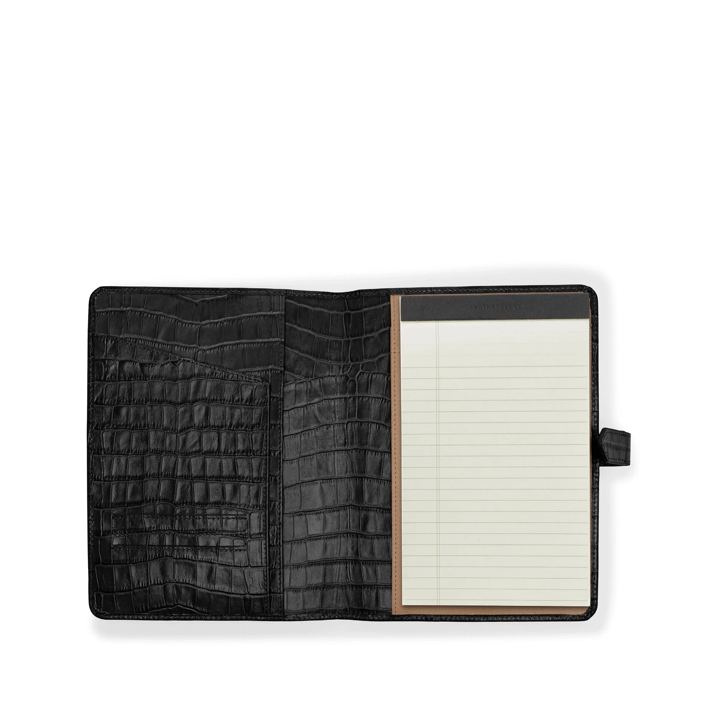 A5 Junior Snap Padfolio Black Croc