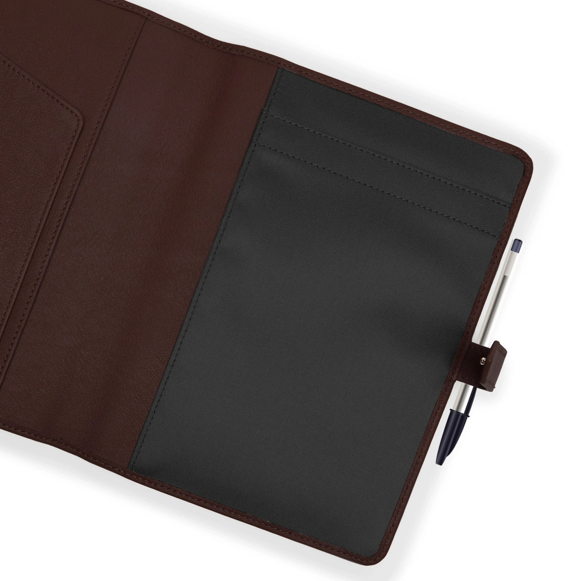 A5 Junior Snap Padfolio Brown - Image 3