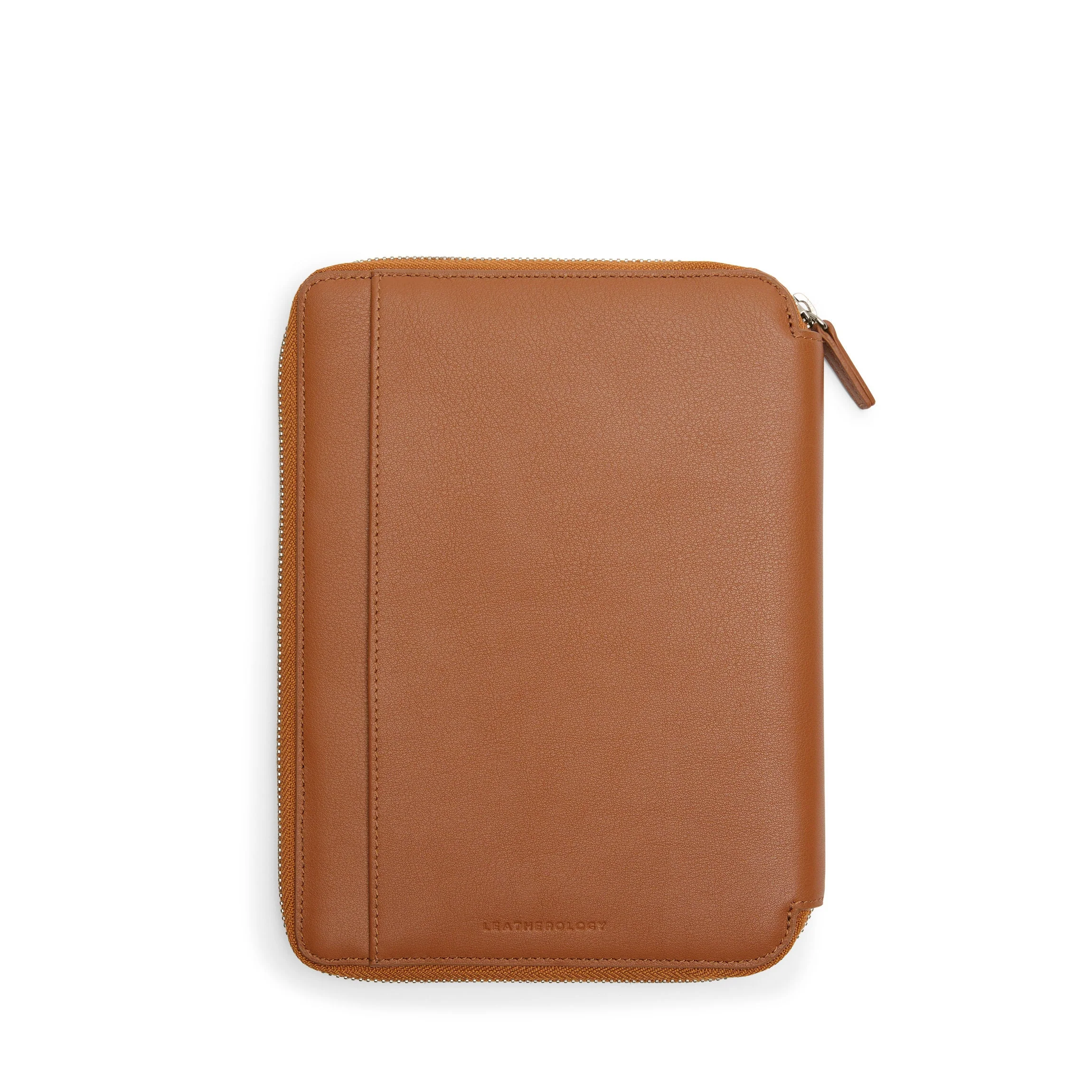 A5 Junior Zippered Padfolio Cognac - Image 4