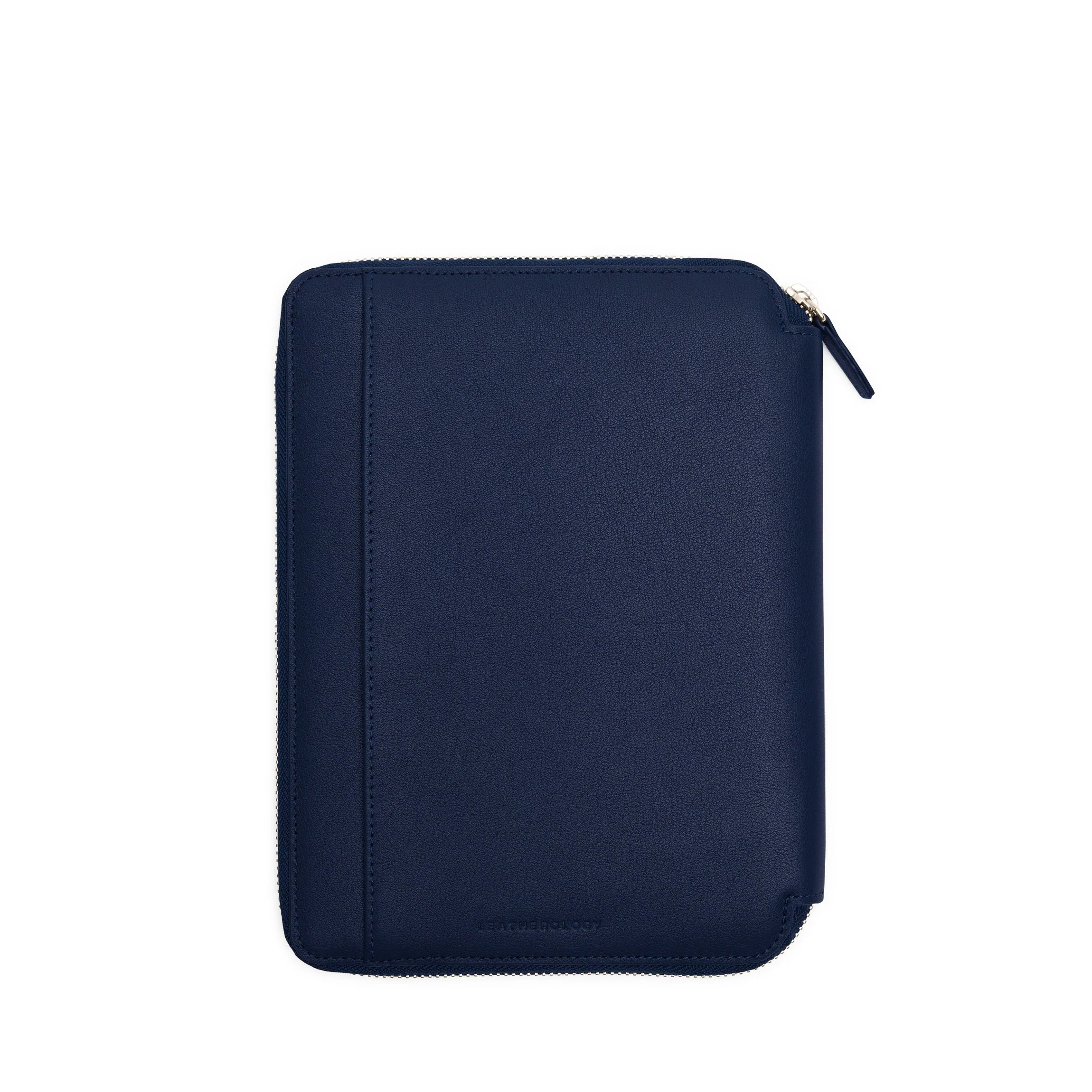 A5 Junior Zippered Padfolio Navy Blue - Image 4