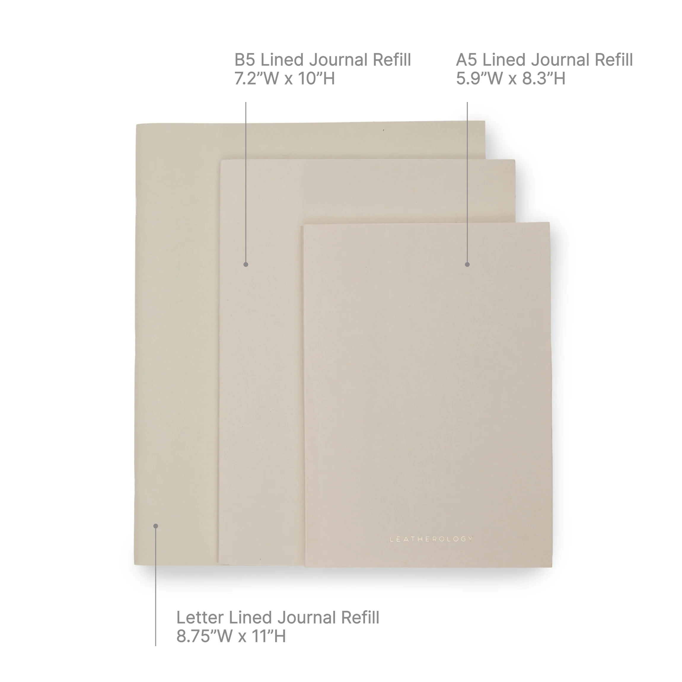 A5 Snap Journal Double Sided Tan/Beige - Image 5