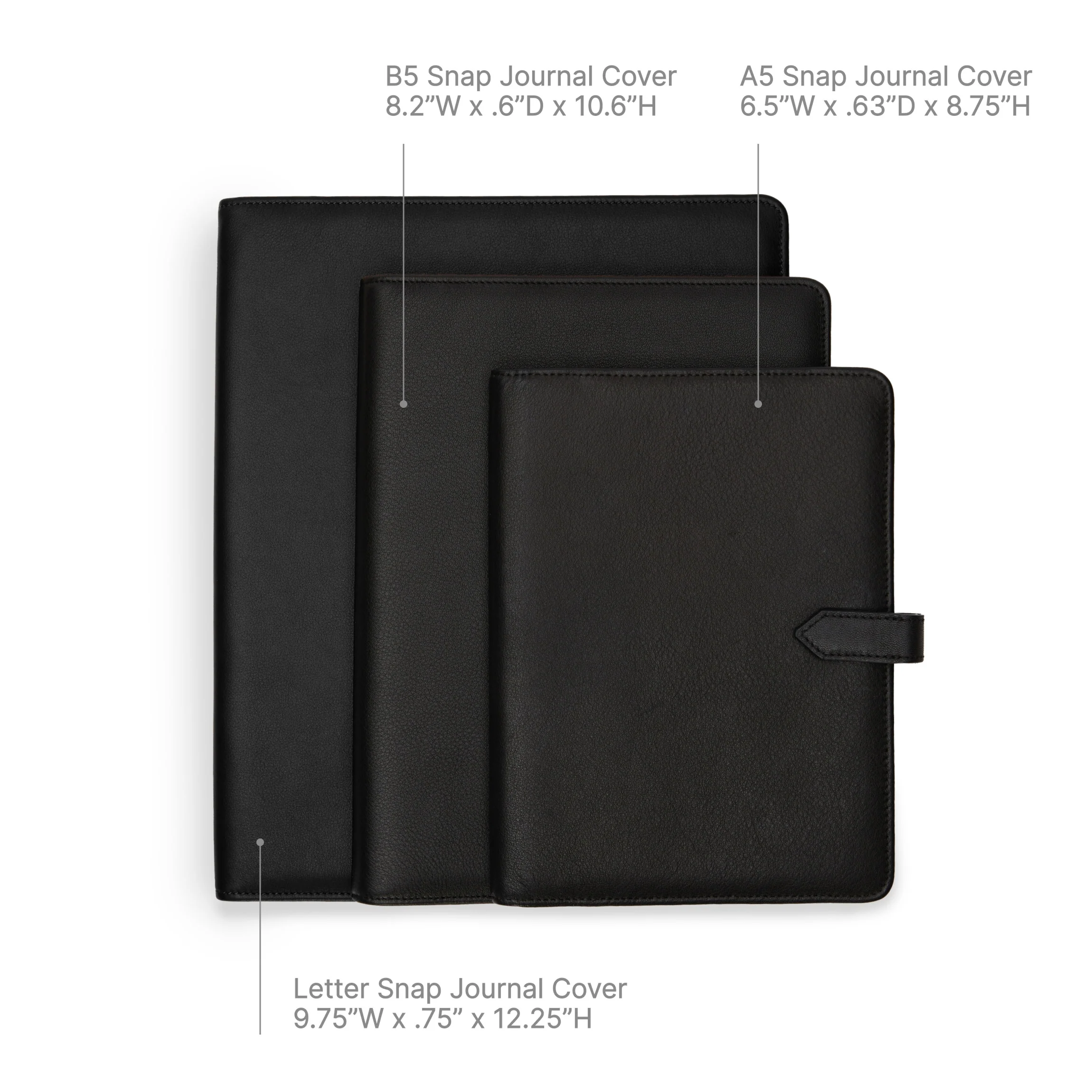A5 Snap Spiral Journal Double-Sided Black/Natural - Image 4