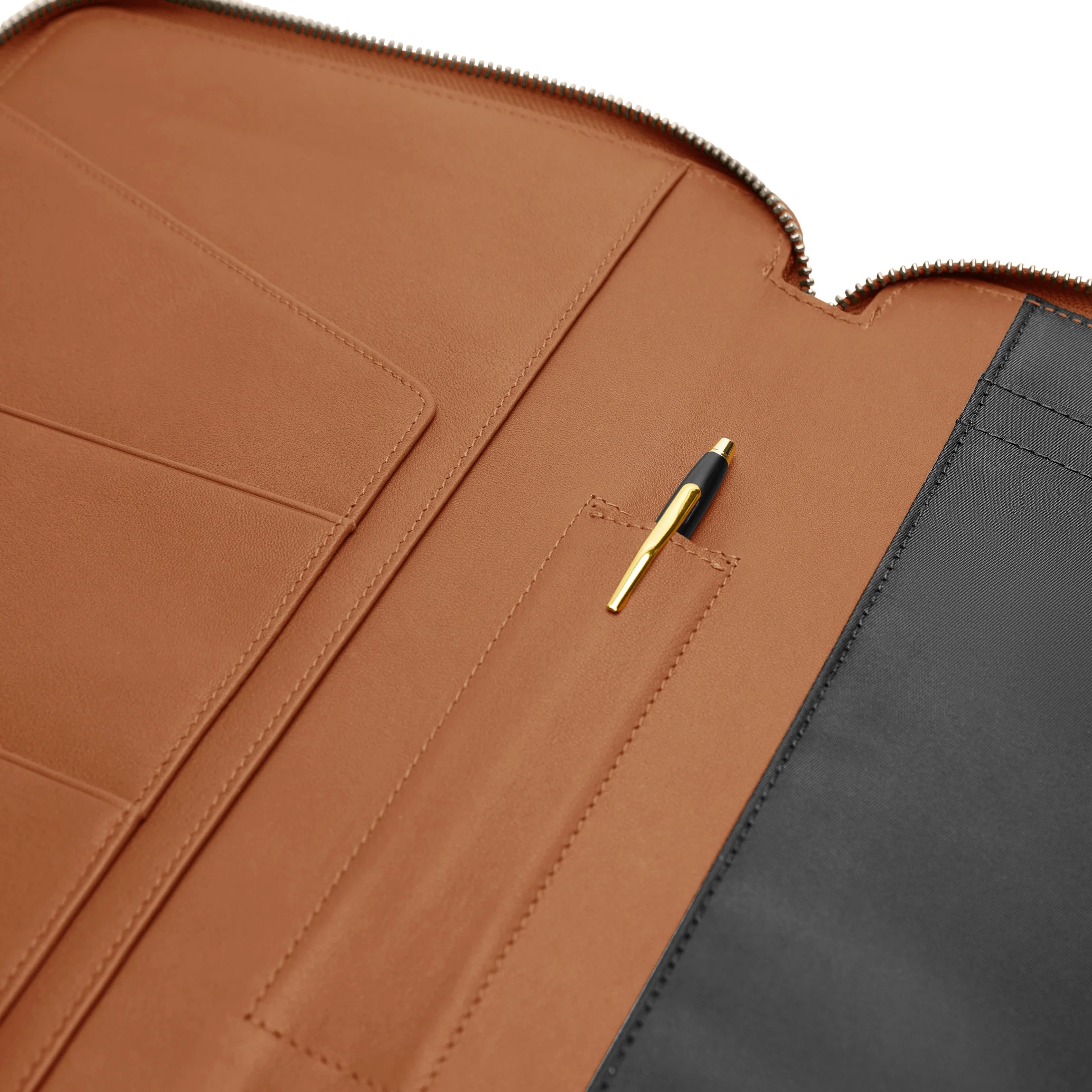 A5 Zippered Journal Cognac - Image 3