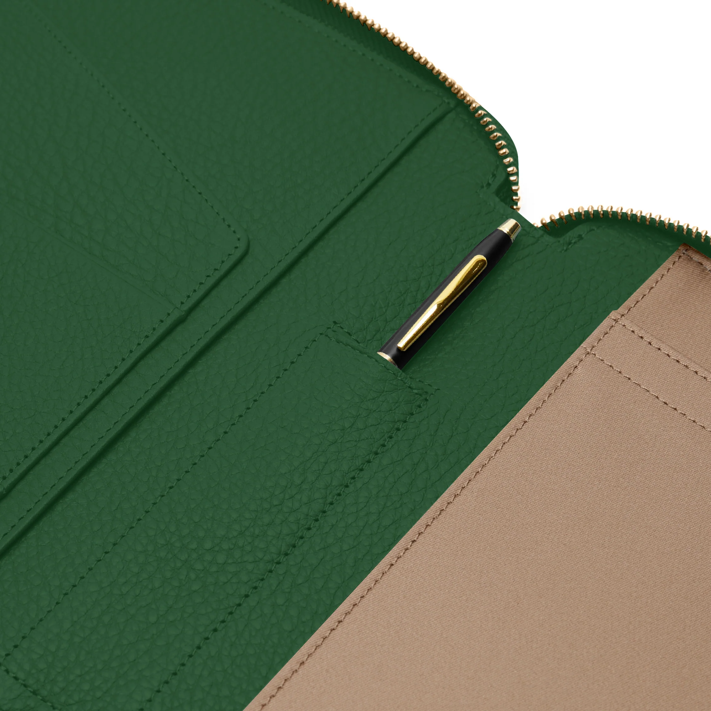 A5 Zippered Spiral Journal Fairway Green - Image 3