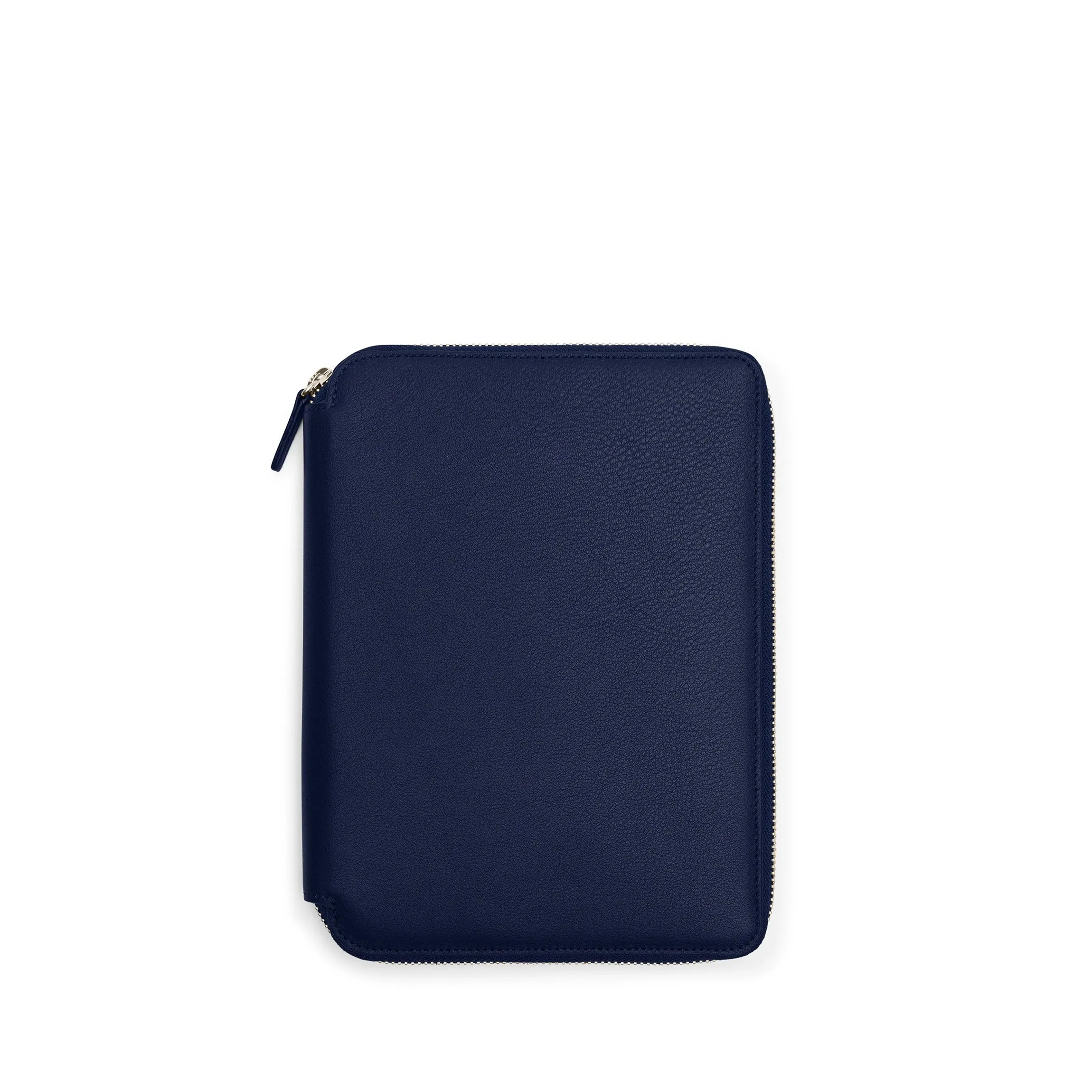 A5 Zippered Spiral Journal Navy Blue - Image 2
