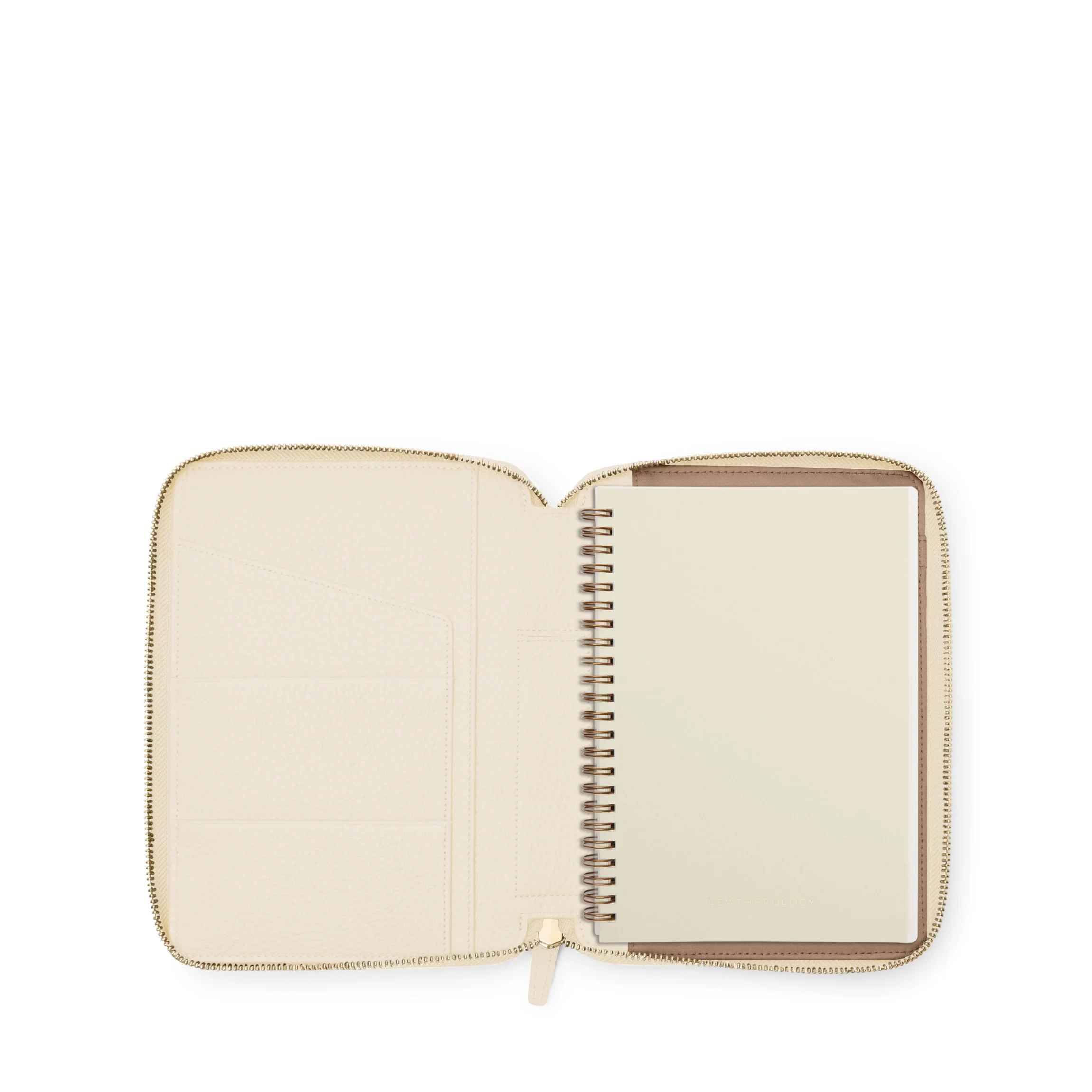 A5 Zippered Spiral Journal Sand