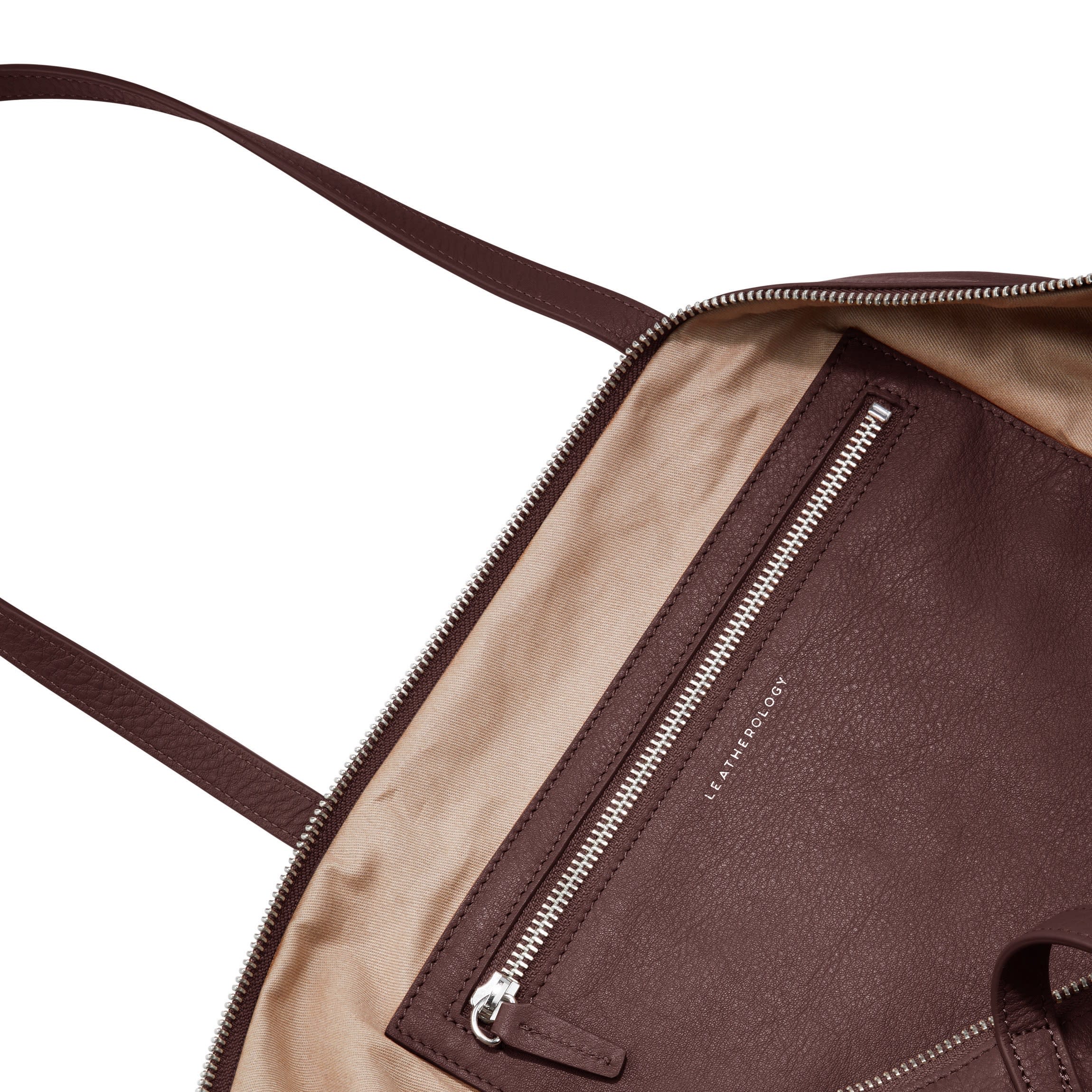 Aleena Soft Zippered Tote Bordeaux - Image 5
