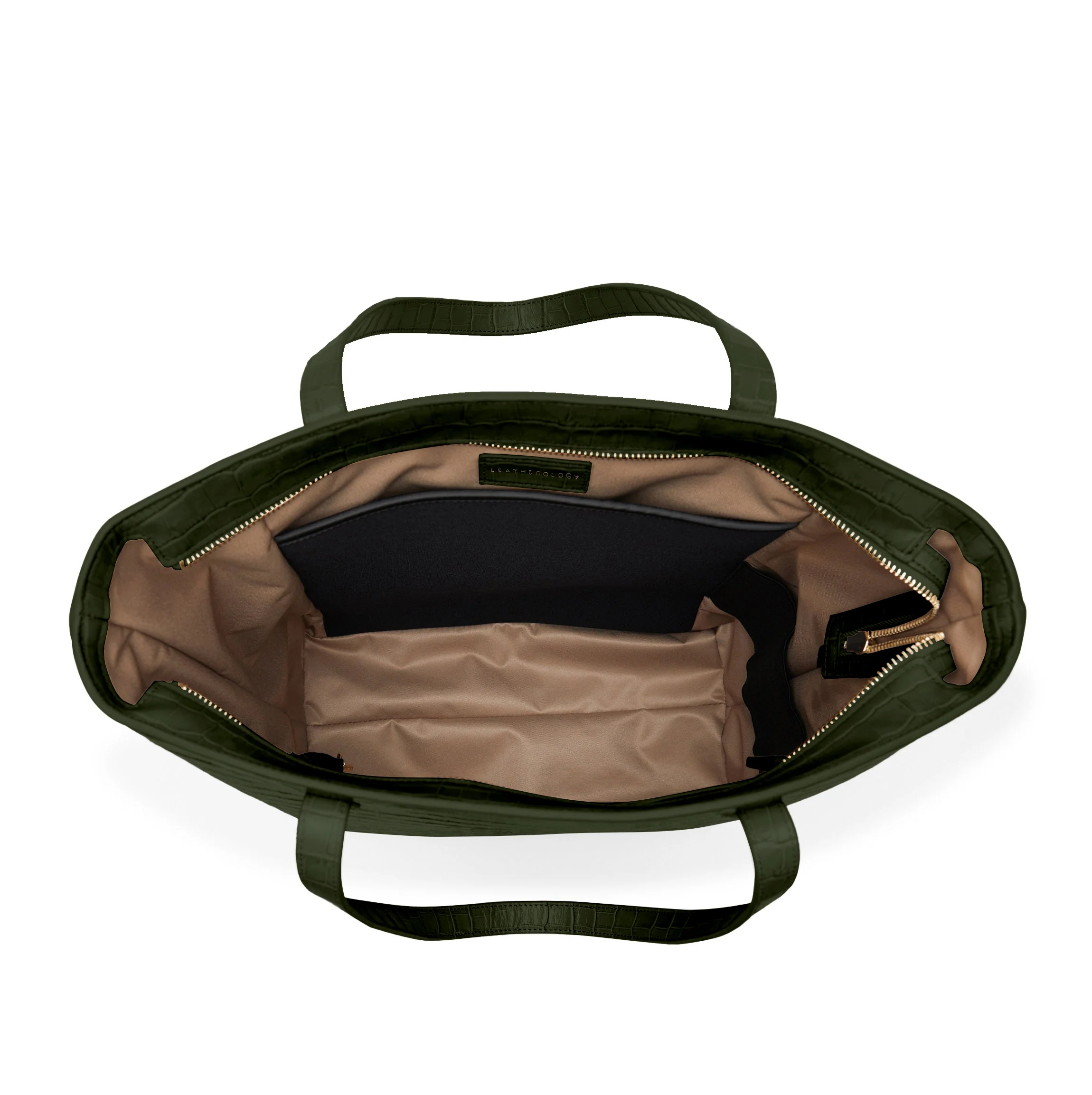 Alex Vertical Work Tote Forest Croc - Image 4
