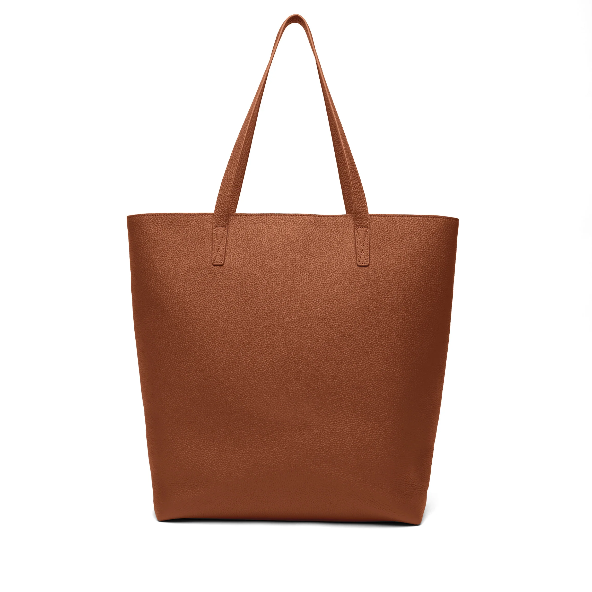 Alex Vertical Work Tote Saddle Brown