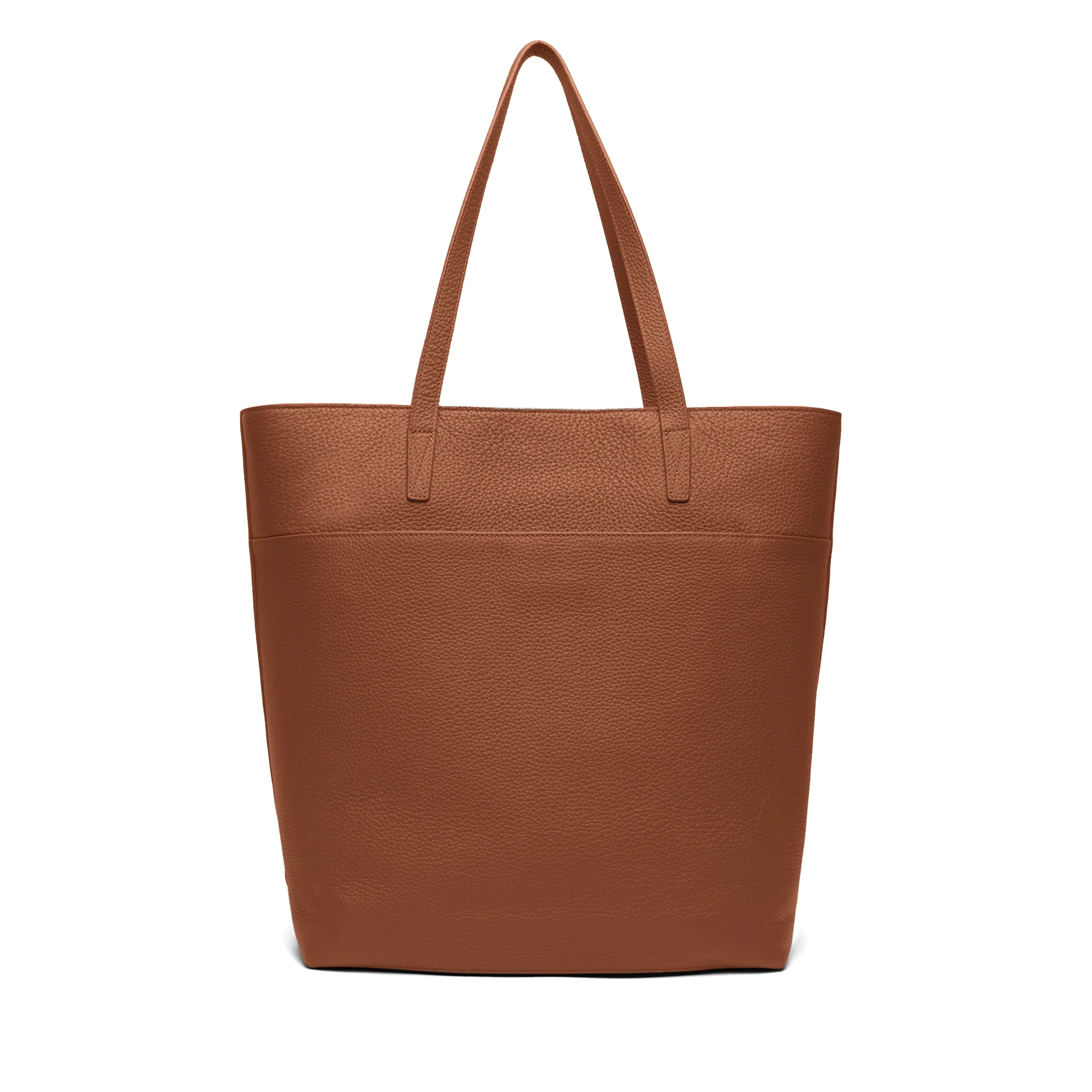 Alex Vertical Work Tote Saddle Brown - Image 10