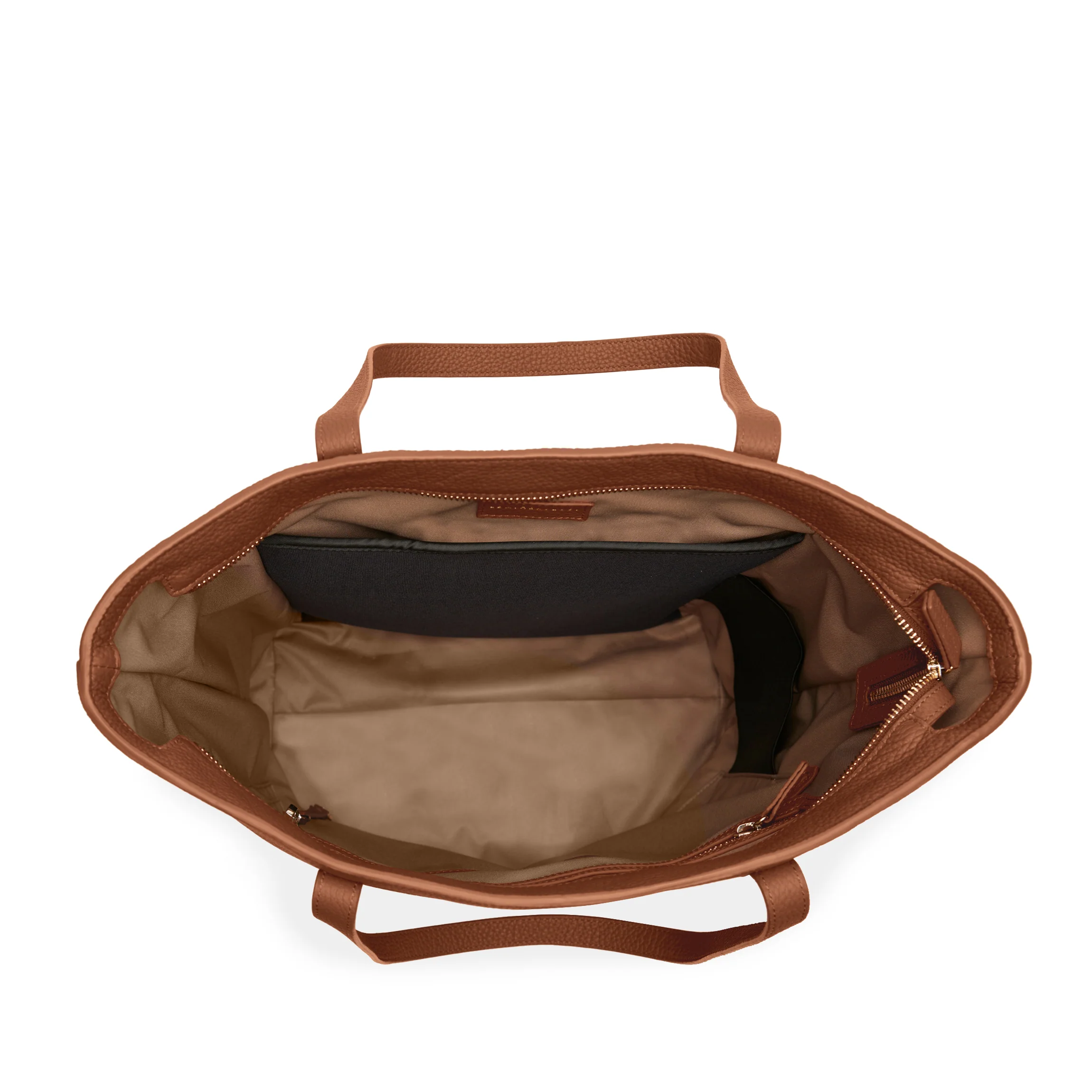 Alex Vertical Work Tote Saddle Brown - Image 5