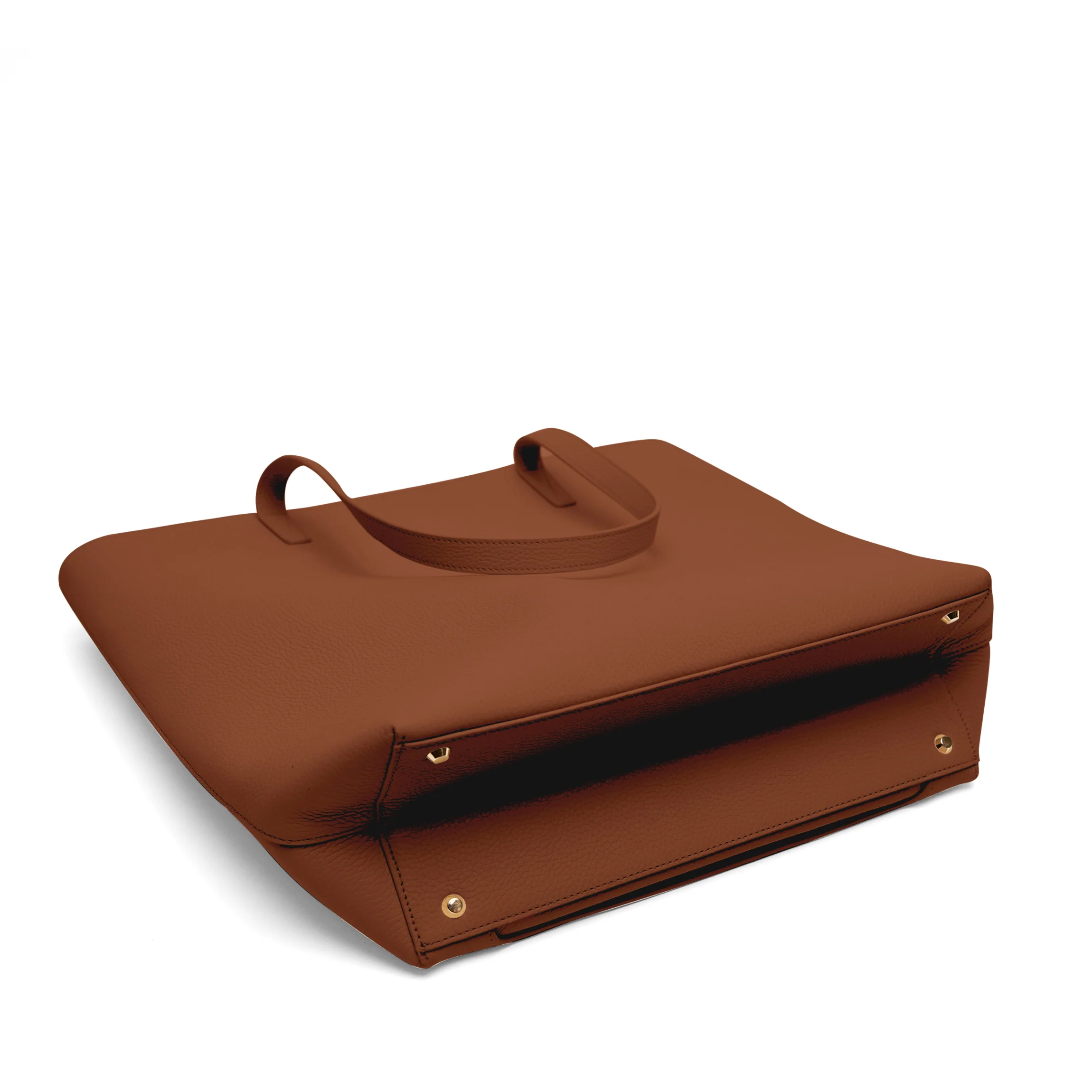 Alex Vertical Work Tote Saddle Brown - Image 8