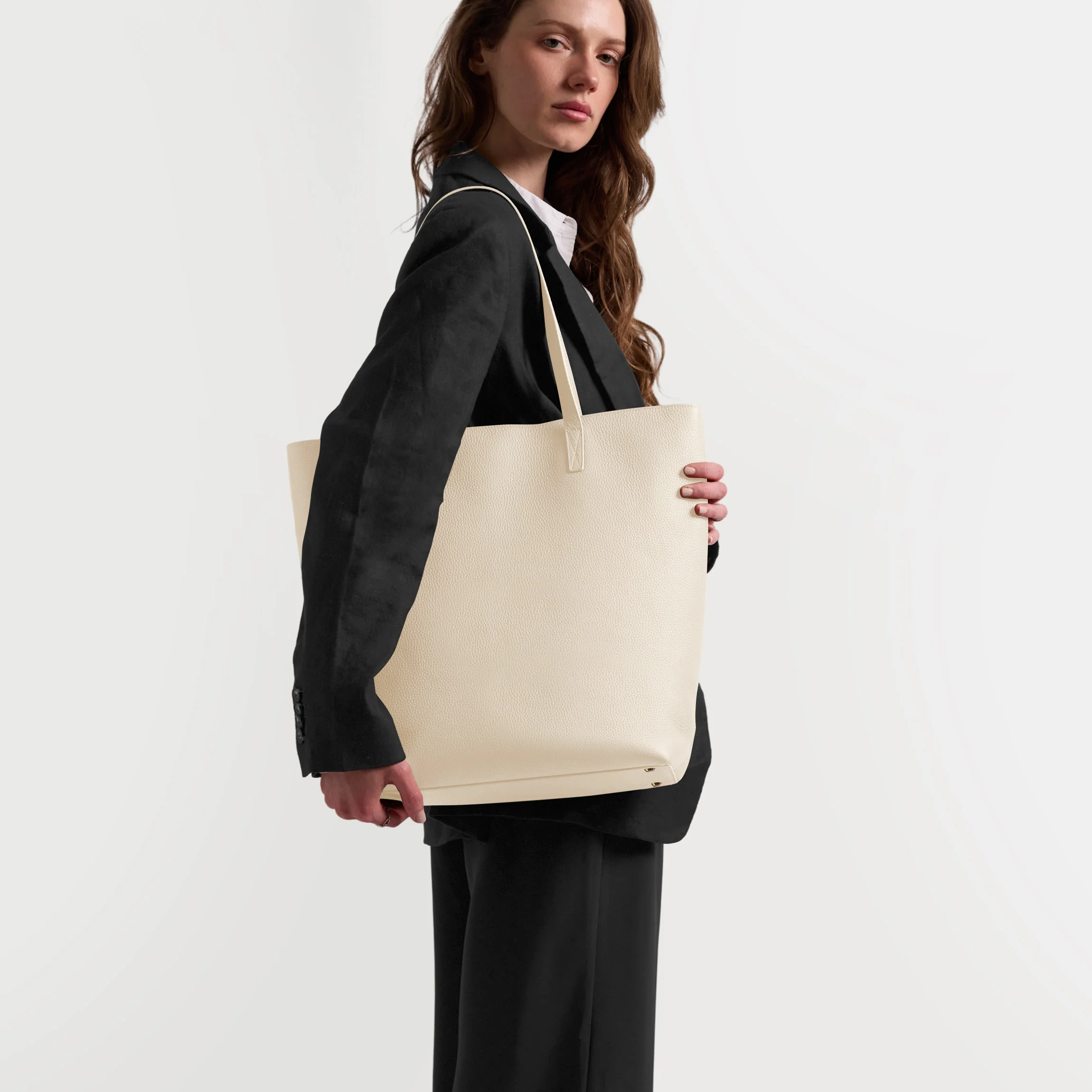 Alex Vertical Work Tote Sand - Image 2