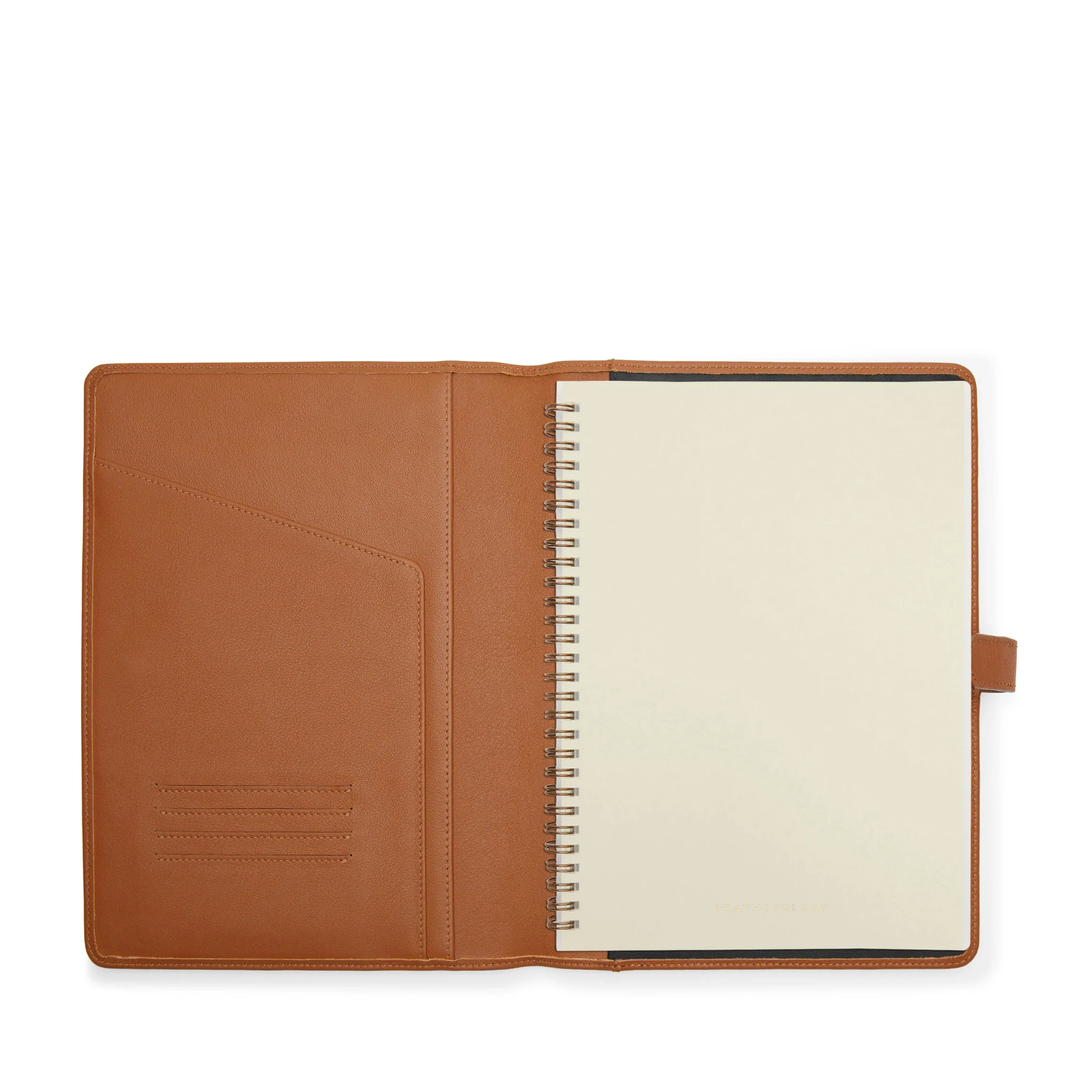 B5 Composition Snap Spiral Journal Cognac