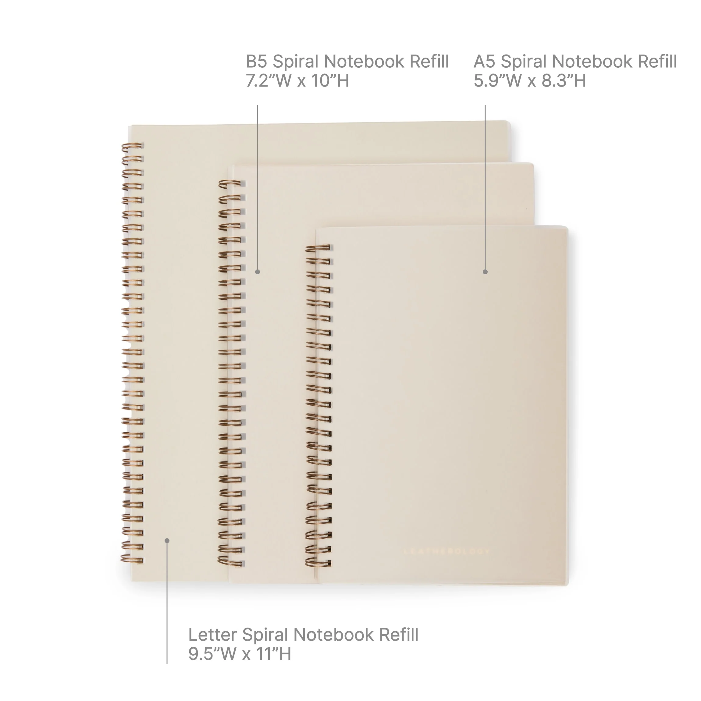 A5 Snap Spiral Journal Sand - Image 6
