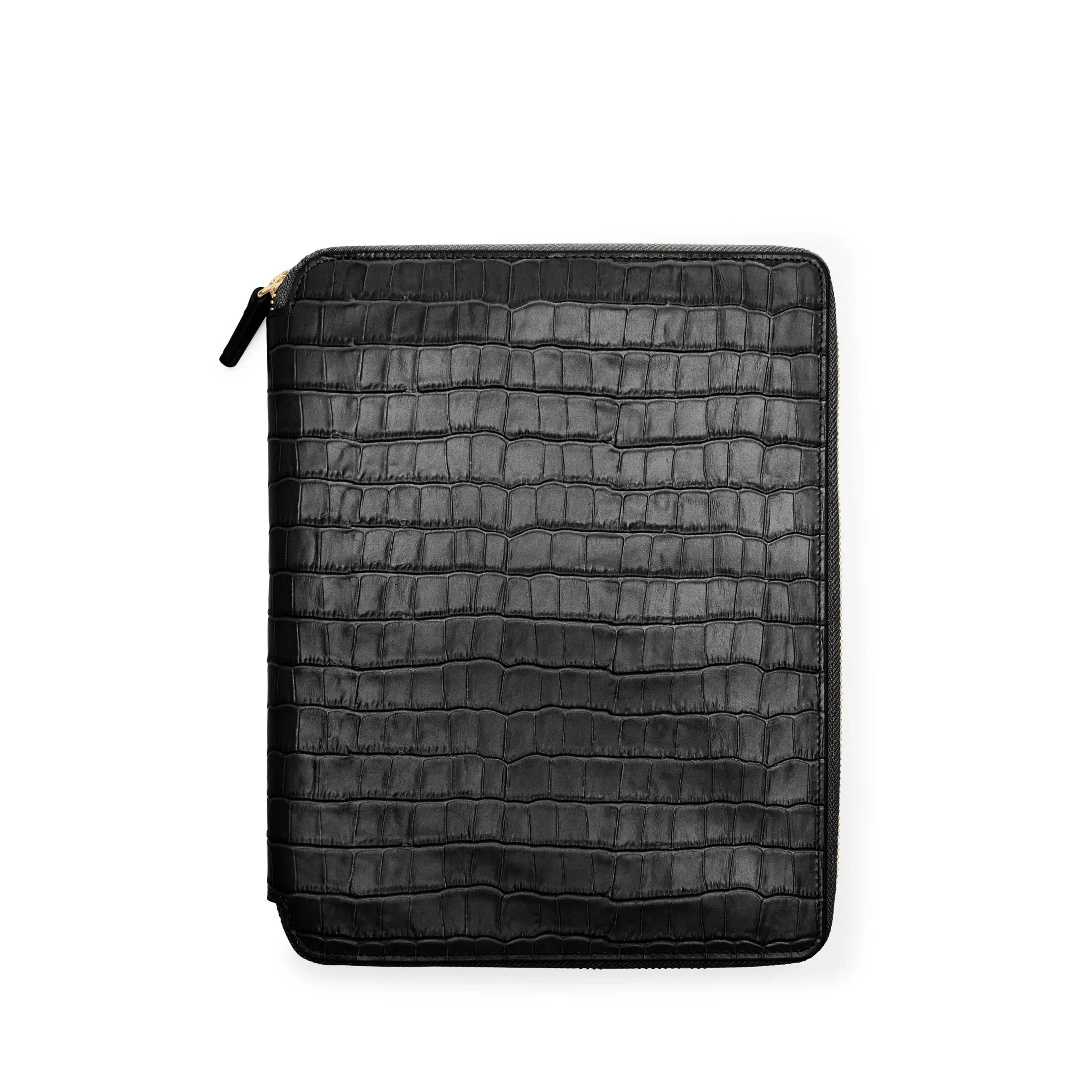 B5 Composition Zippered Journal Black Croc - Image 2