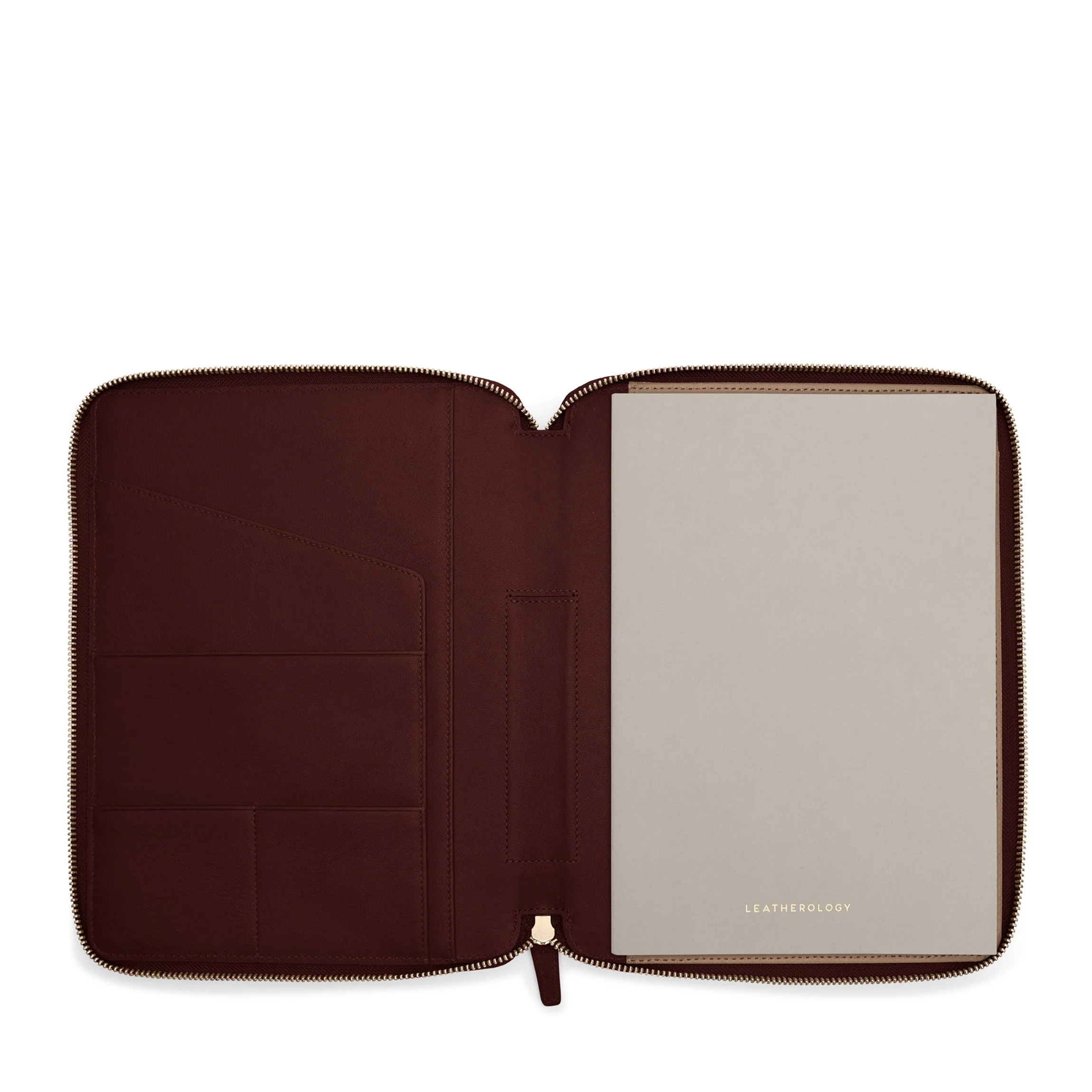 B5 Composition Zippered Journal Bordeaux