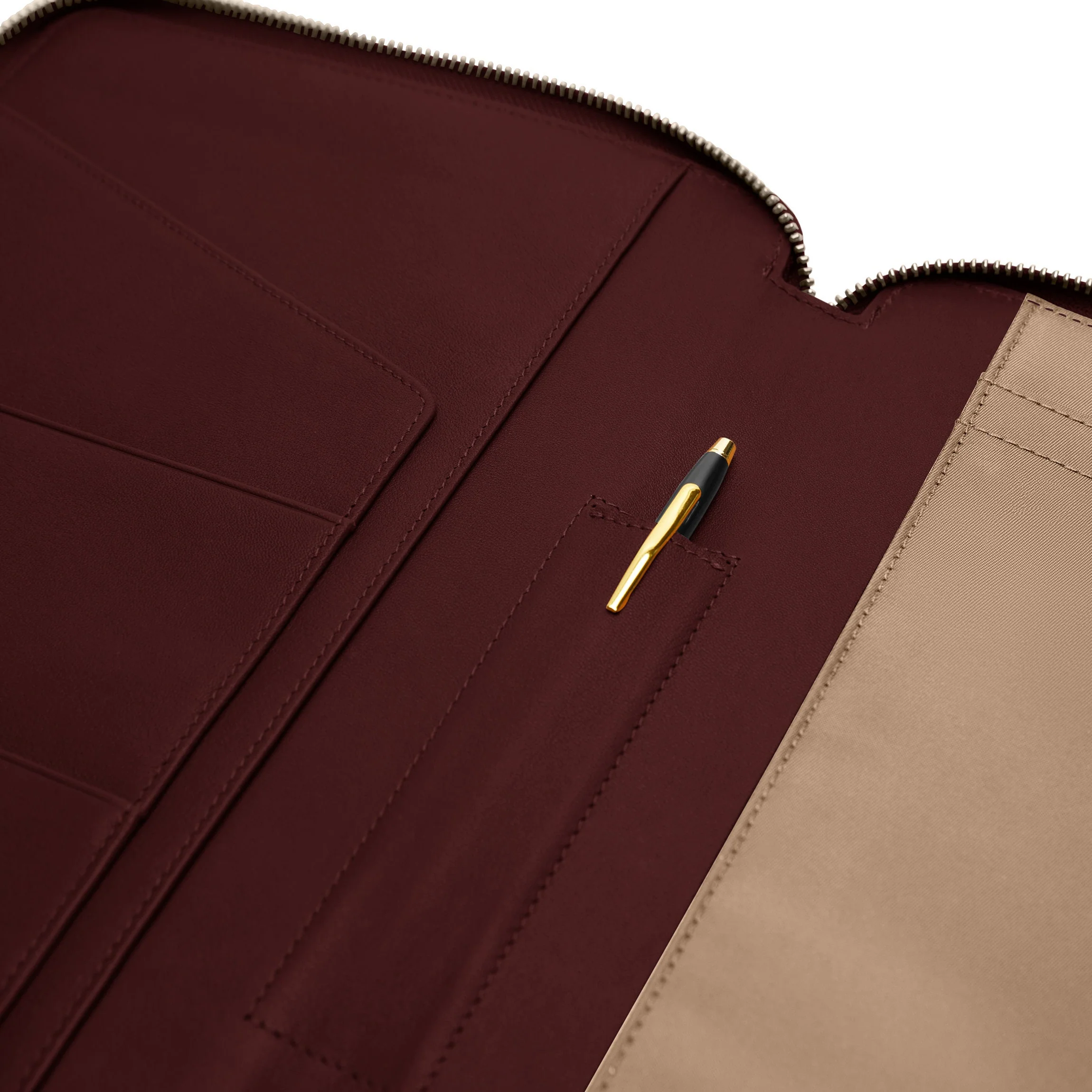 B5 Composition Zippered Journal Bordeaux - Image 3