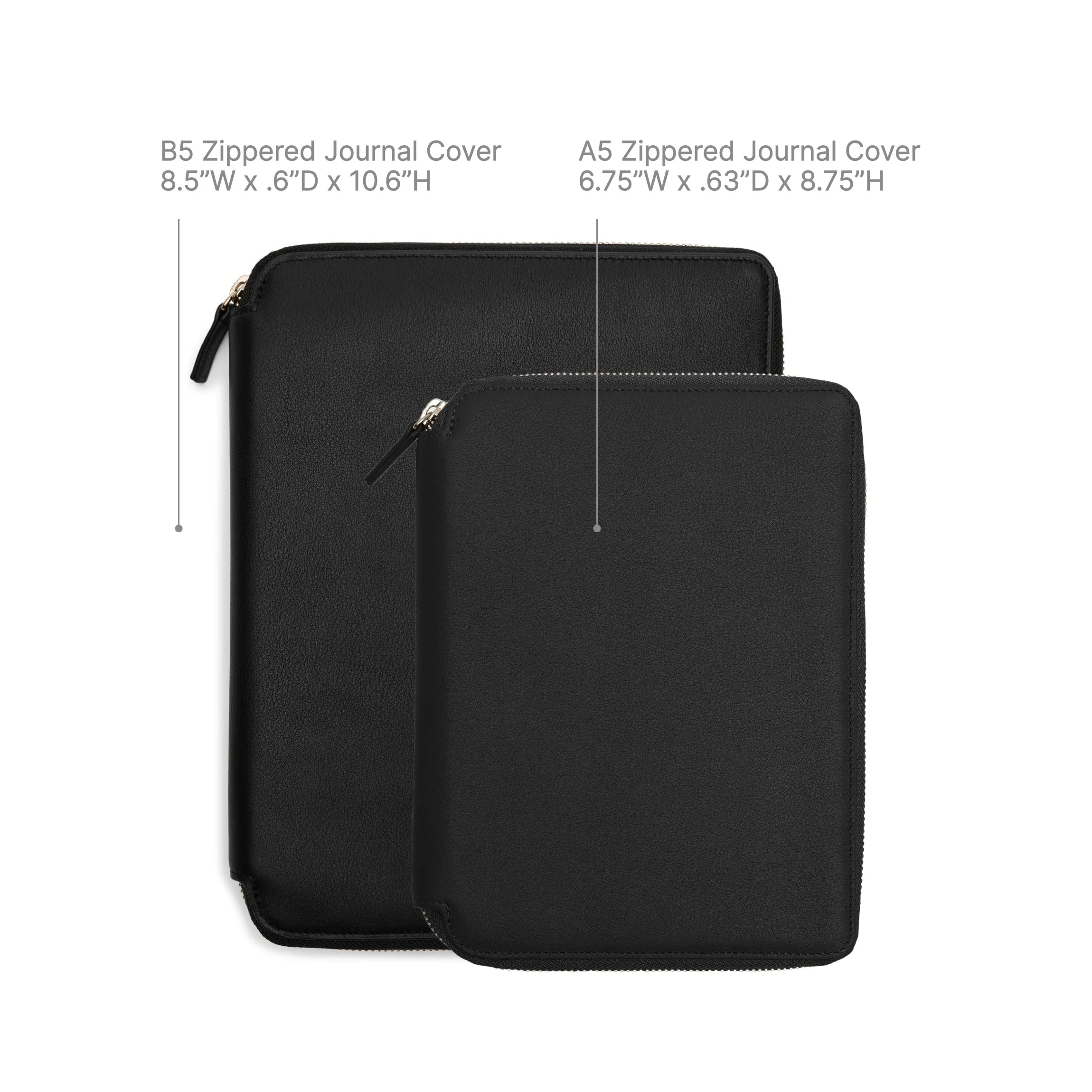 B5 Composition Zippered Spiral Journal Black Croc - Image 5