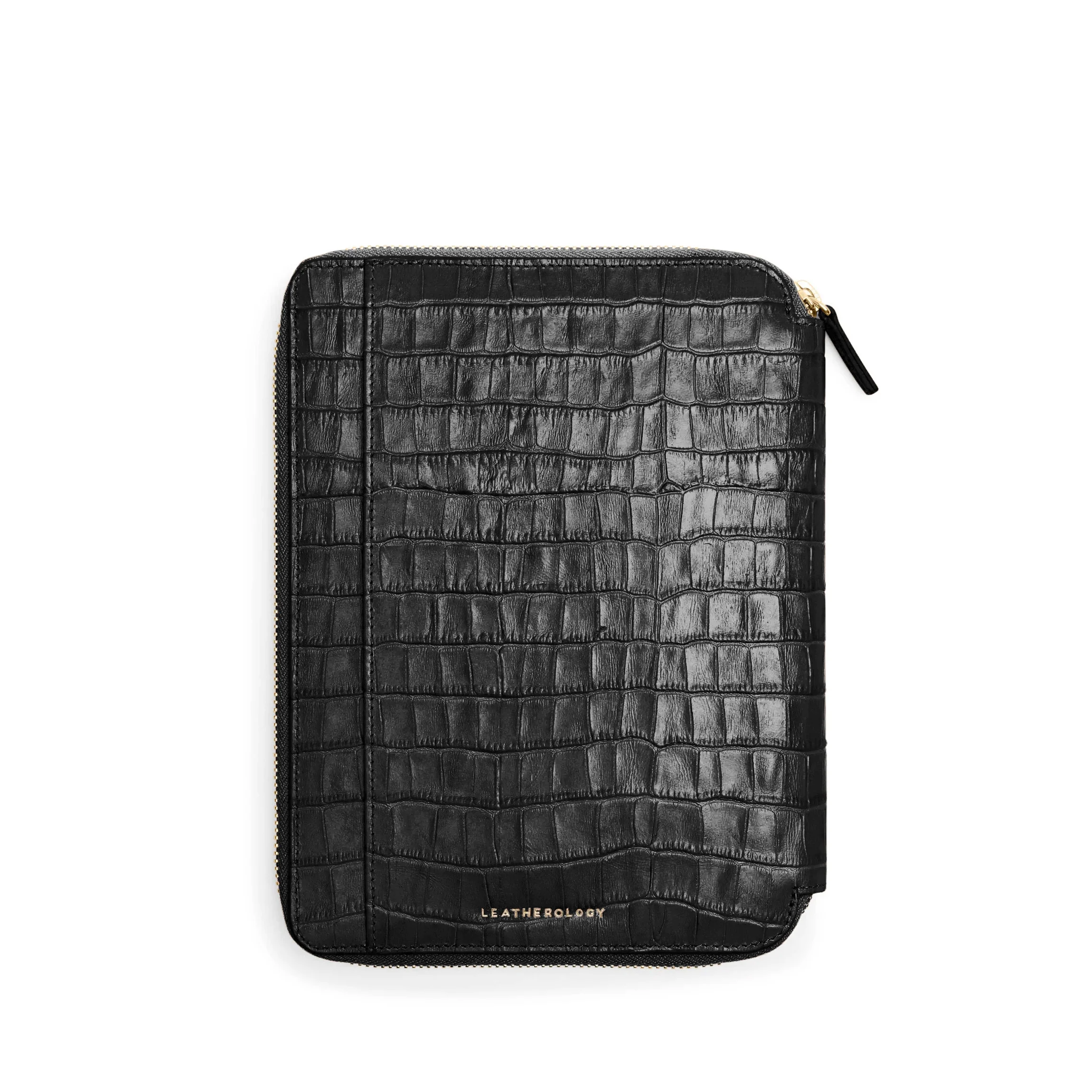 B5 Composition Zippered Spiral Journal Black Croc - Image 4