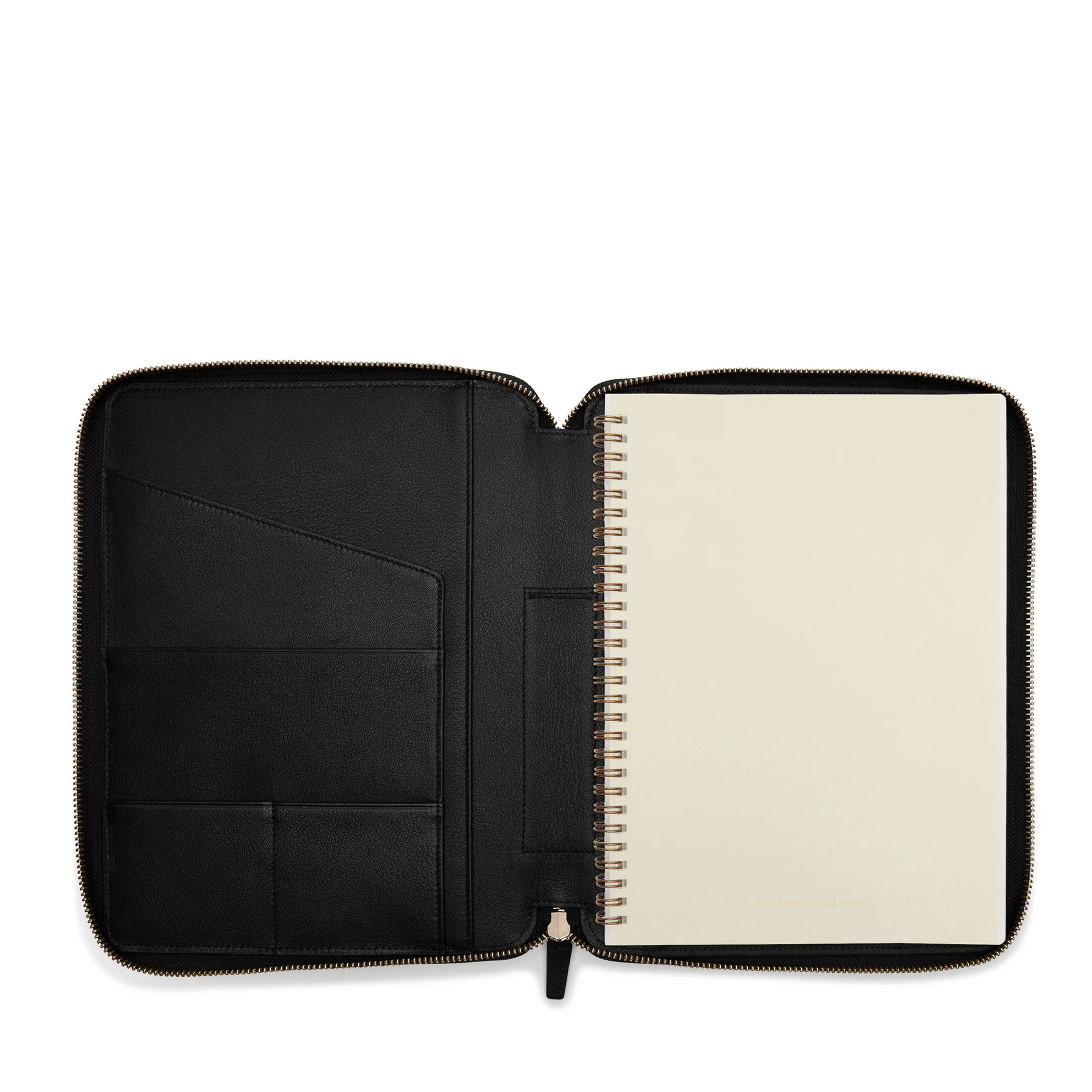 B5 Composition Zippered Spiral Journal Black Onyx