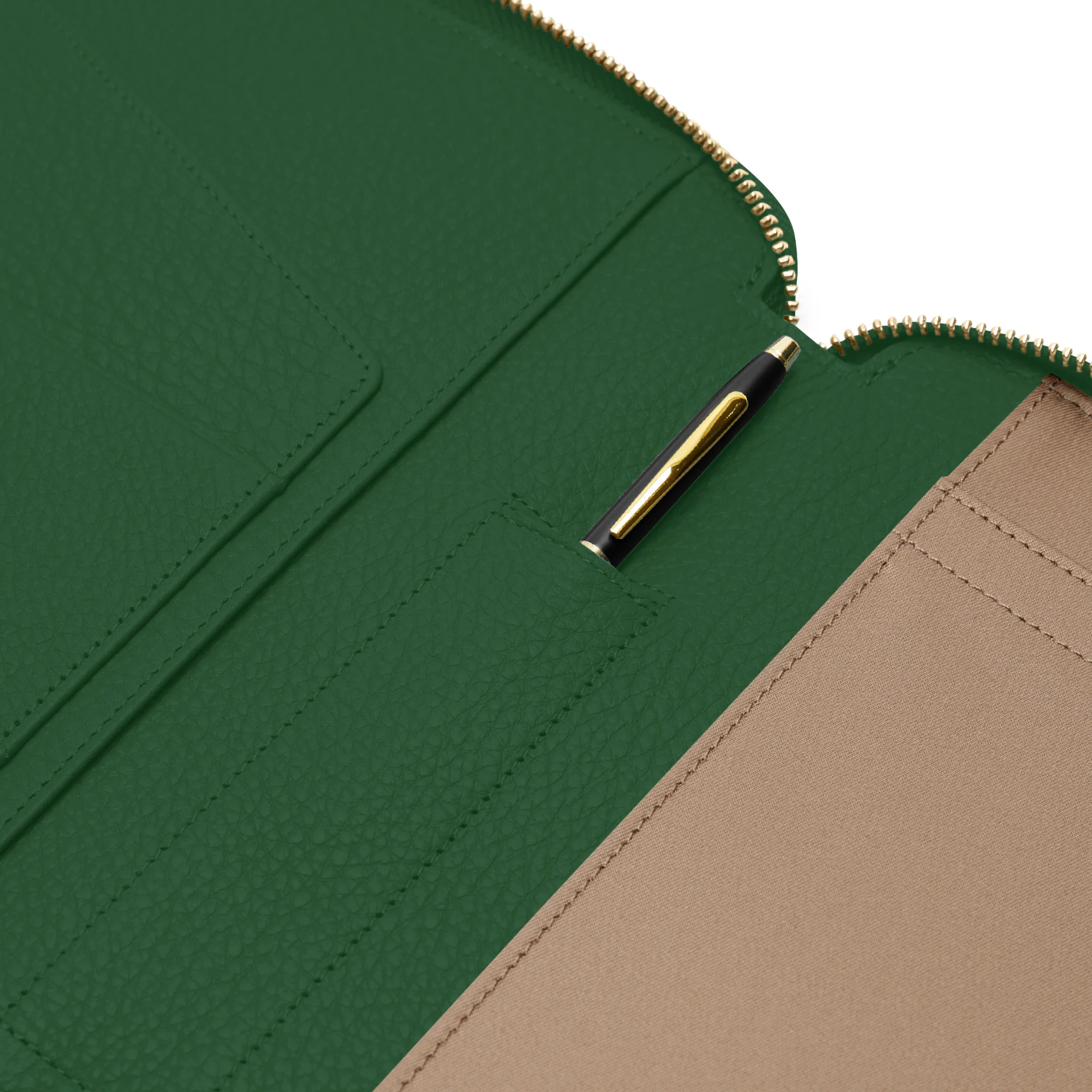 B5 Zippered Padfolio Fairway Green - Image 3