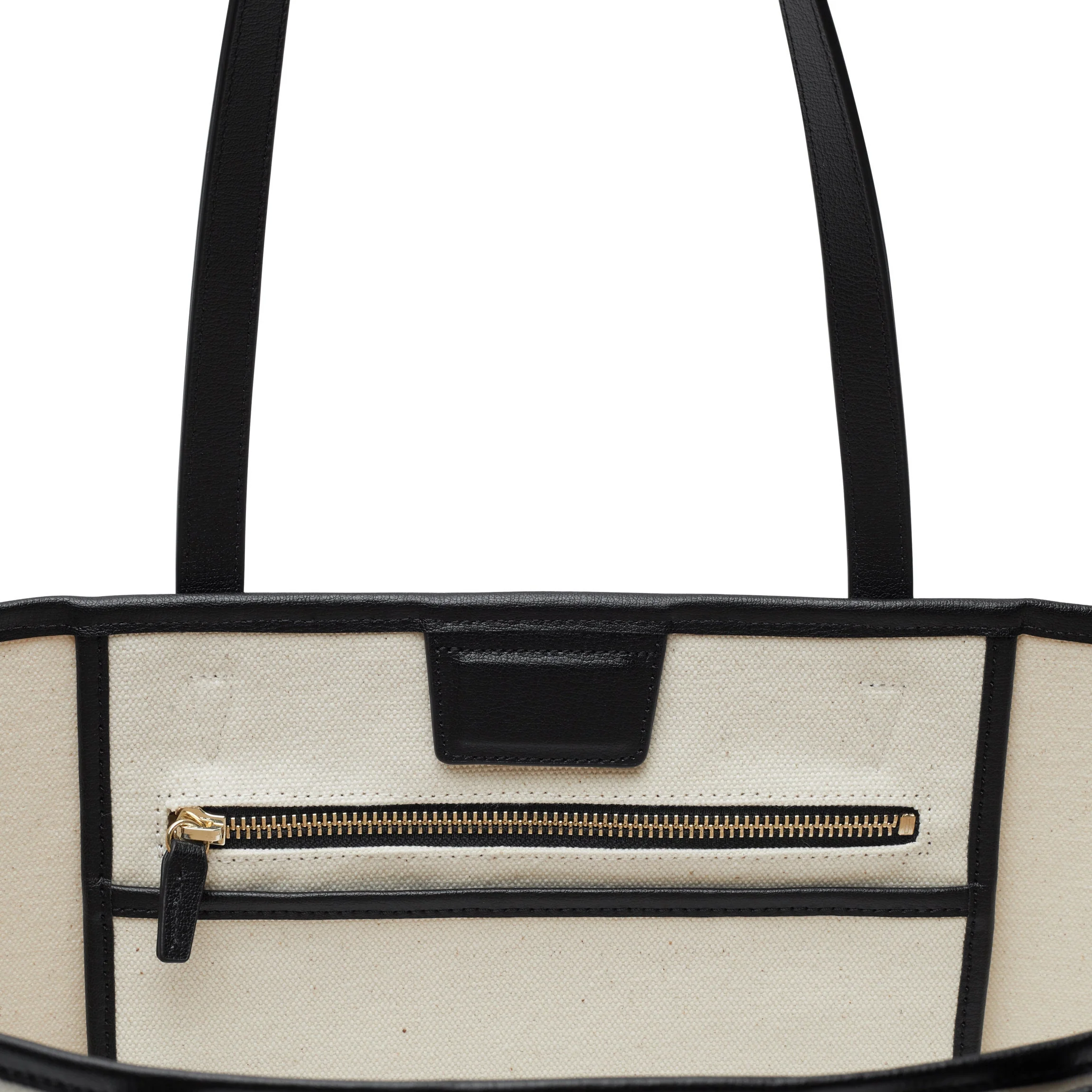 Belmont Tote in Canvas Natural Canvas/Black - Image 5
