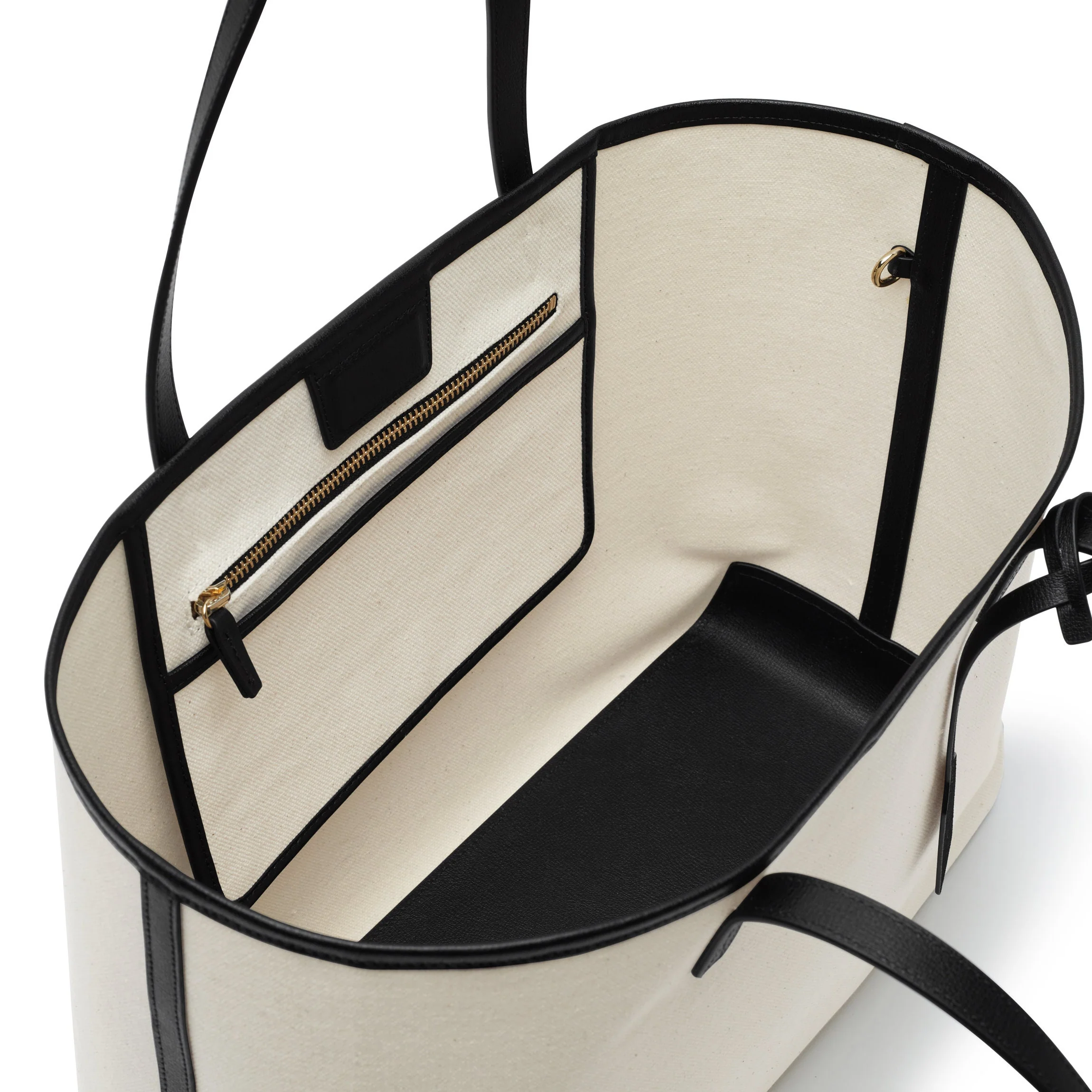 Belmont Tote in Canvas Natural Canvas/Black - Image 6