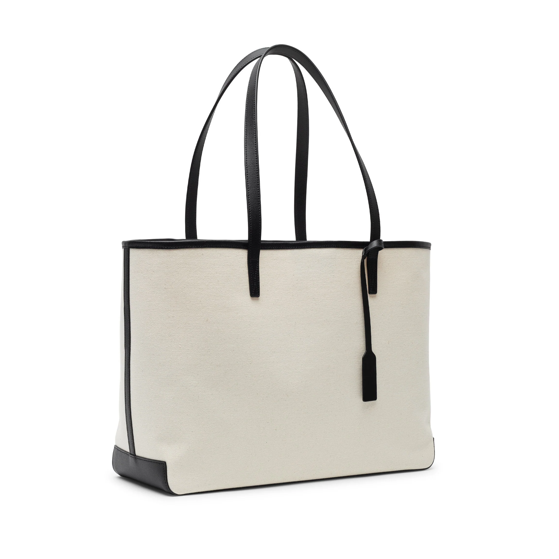 Belmont Tote in Canvas Natural Canvas/Black - Image 7