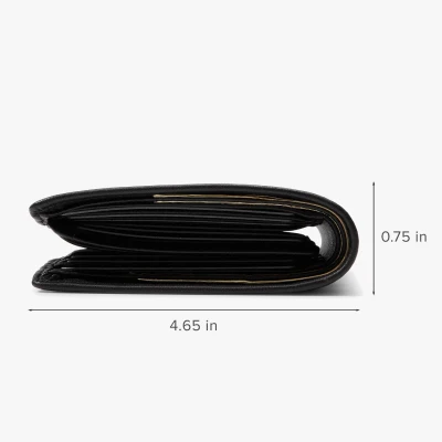 Bifold Wallet with Flap Black Oil - Image 10