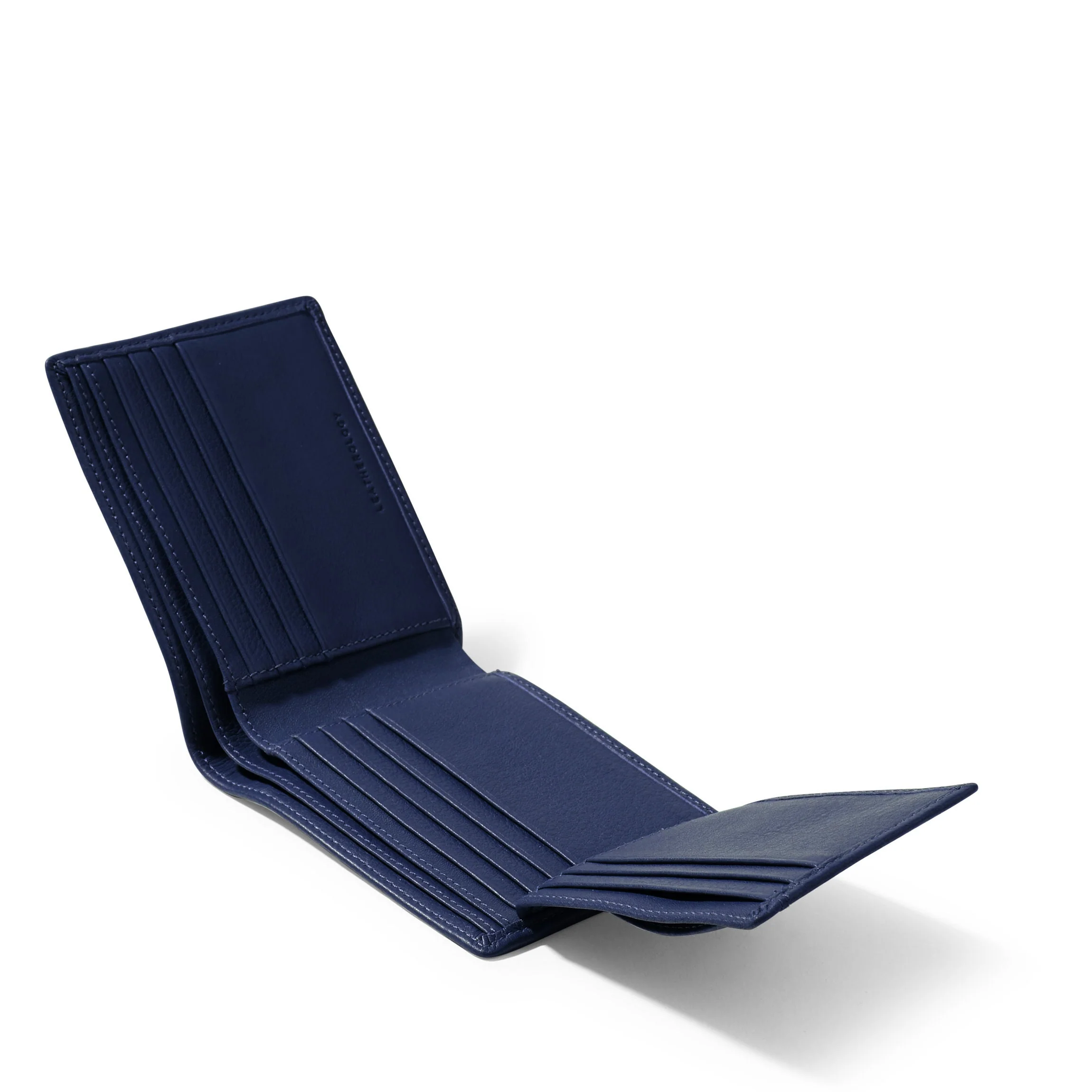 Bifold Wallet with Flap Navy Blue - Image 4