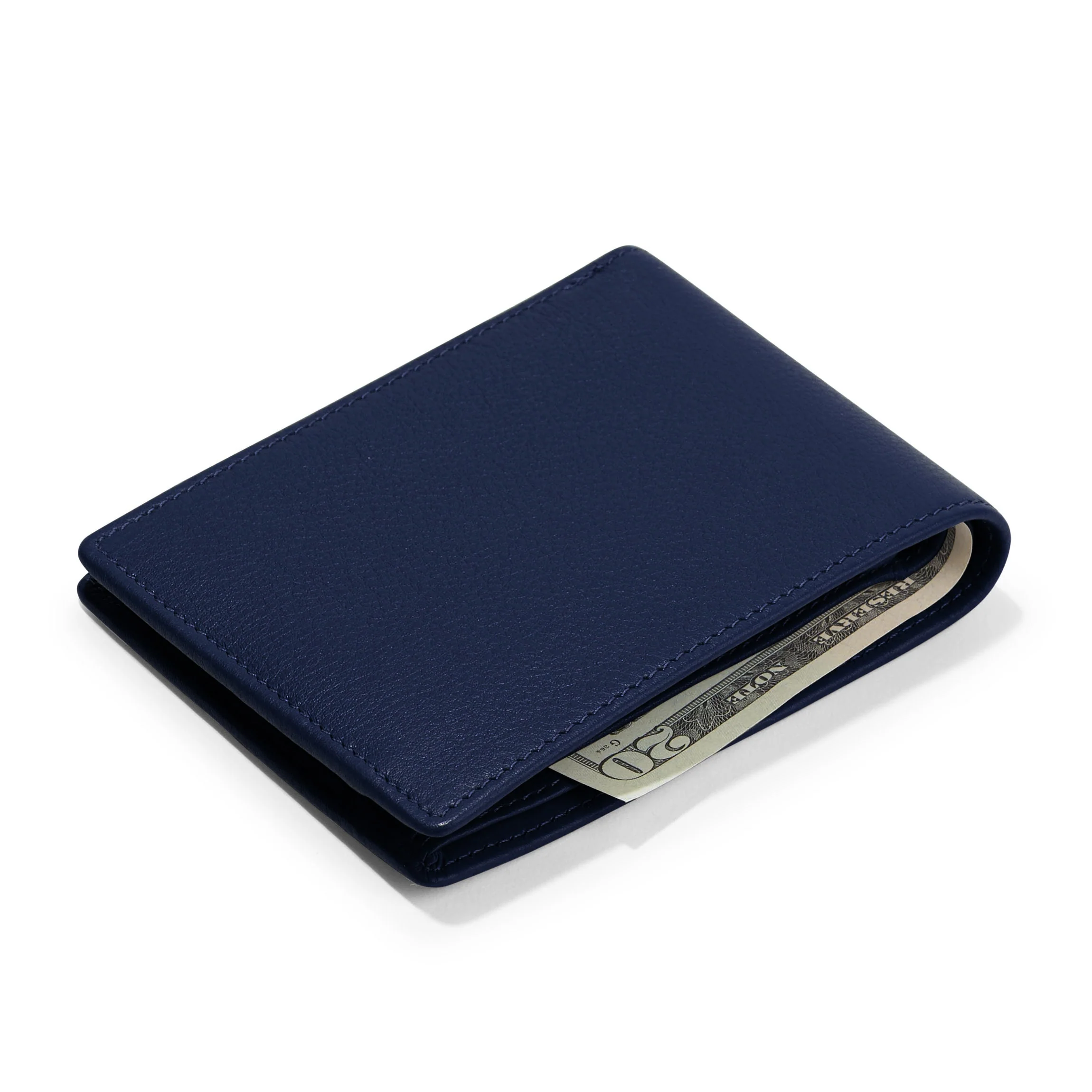Bifold Wallet with Flap Navy Blue - Image 7