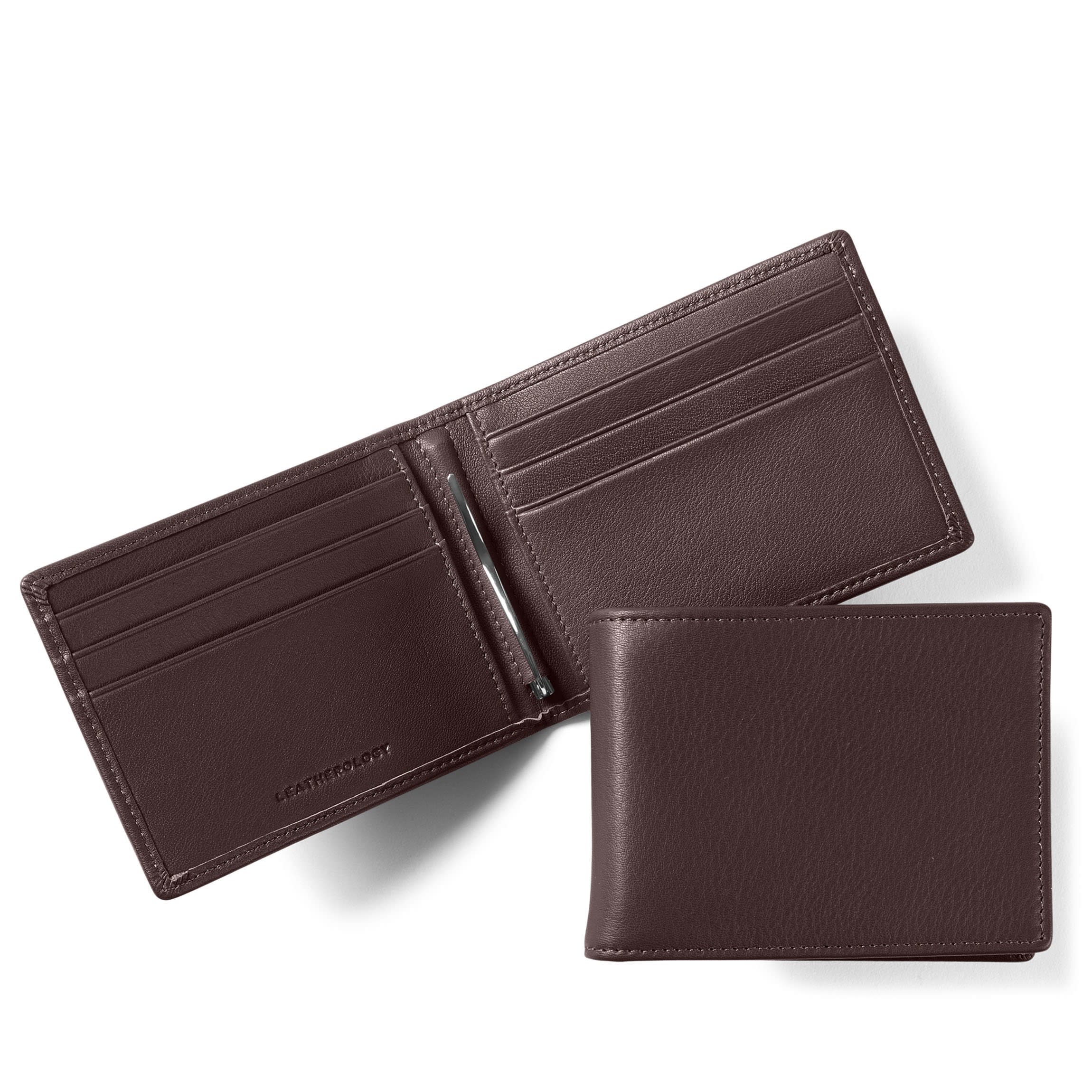 Bifold with Money Clip Brown
