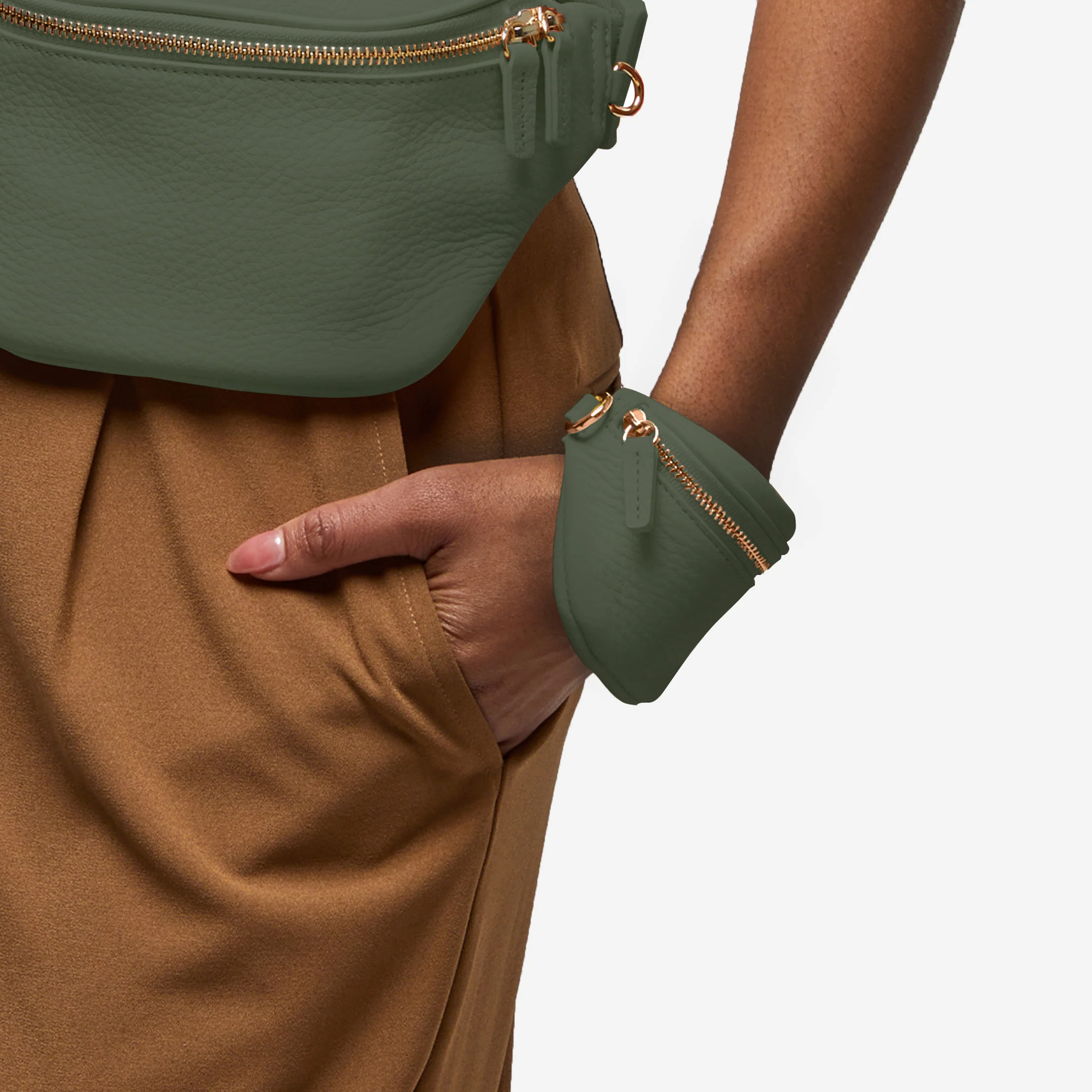 Blake Mini Wrist Pouch Moss - Image 2