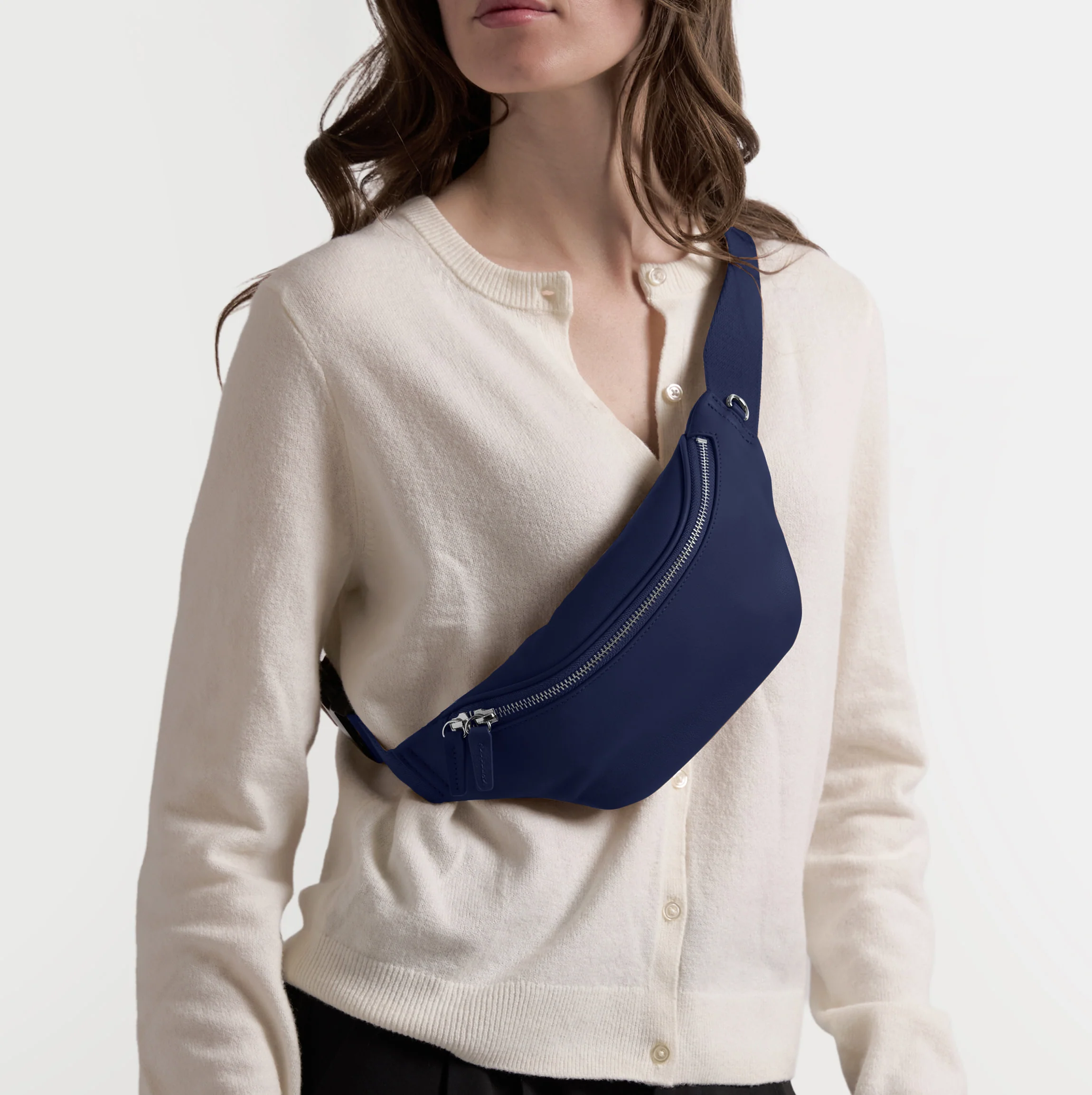 Blake Slim Belt Bag Navy Blue - Image 2