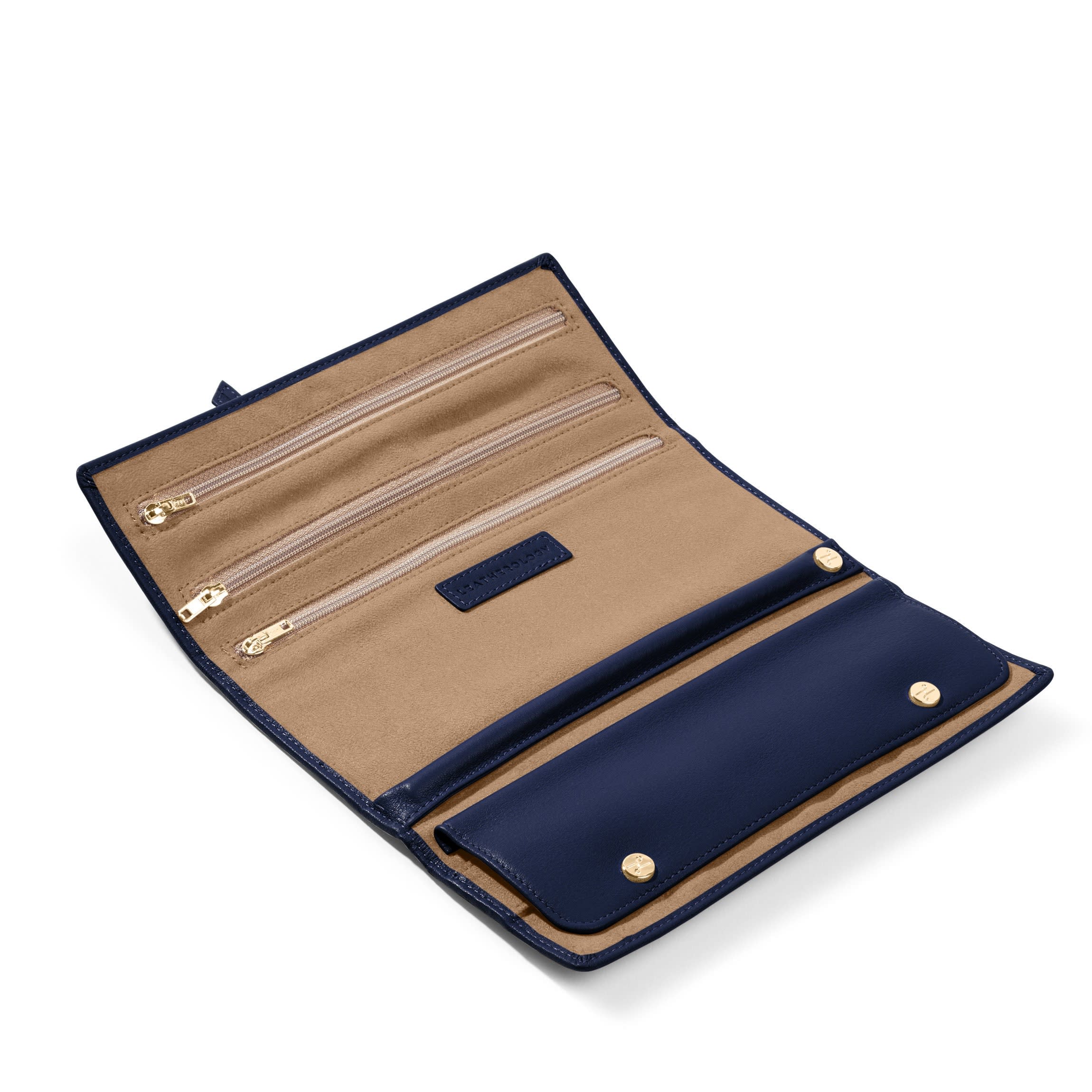 Buckled Jewelry Roll Navy Blue - Image 5