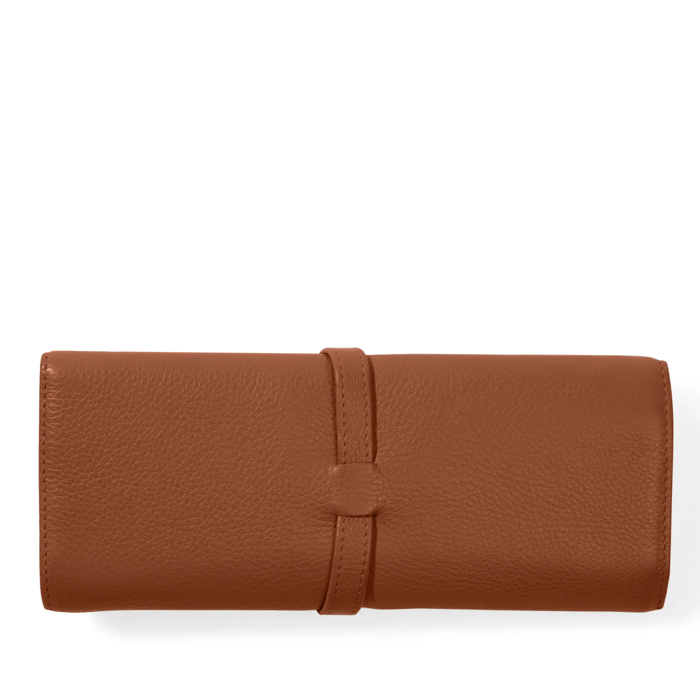 Buckled Jewelry Roll Saddle Brown - Image 4