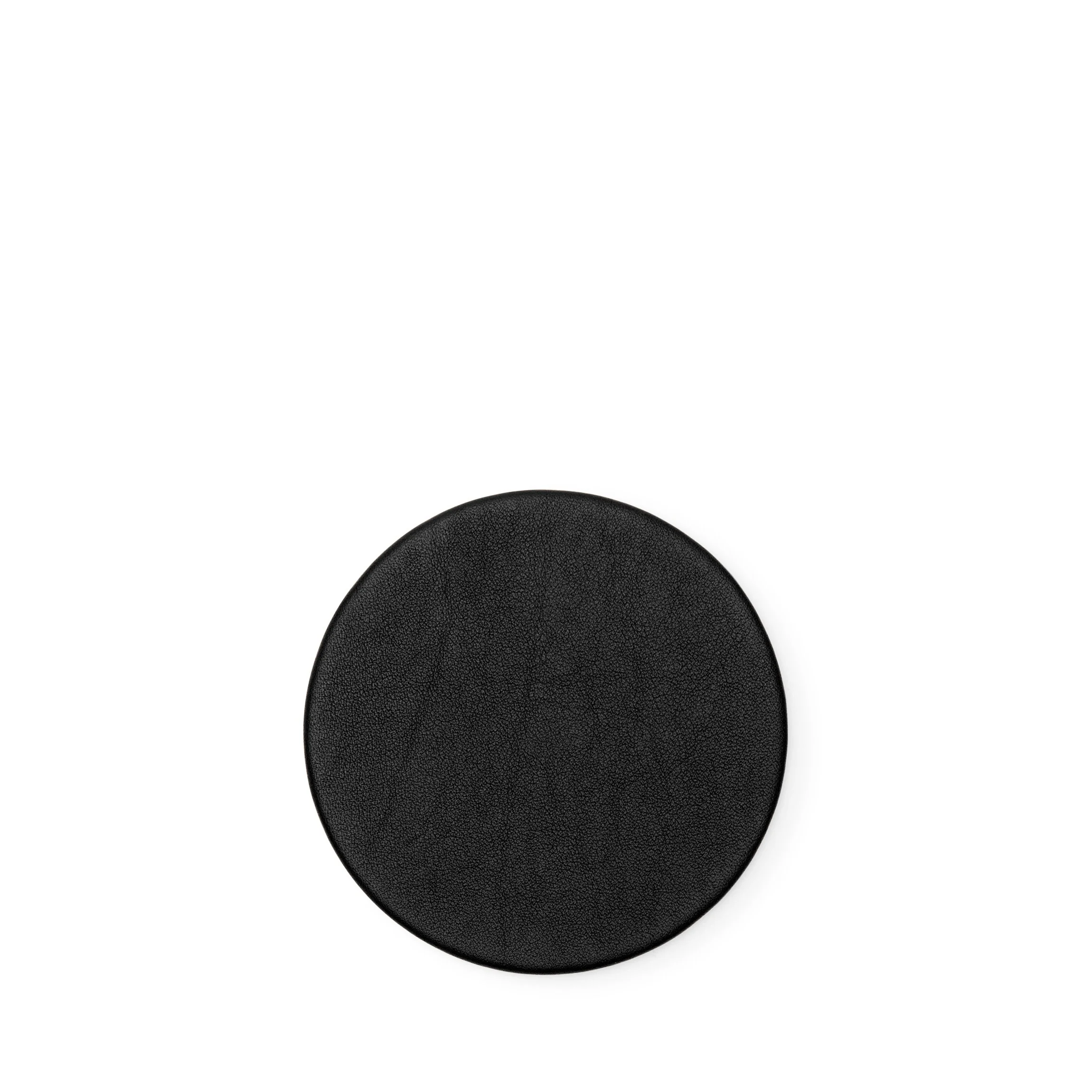 Classic Round Coasters and Holder, Set of 6 Black Onyx - Image 4