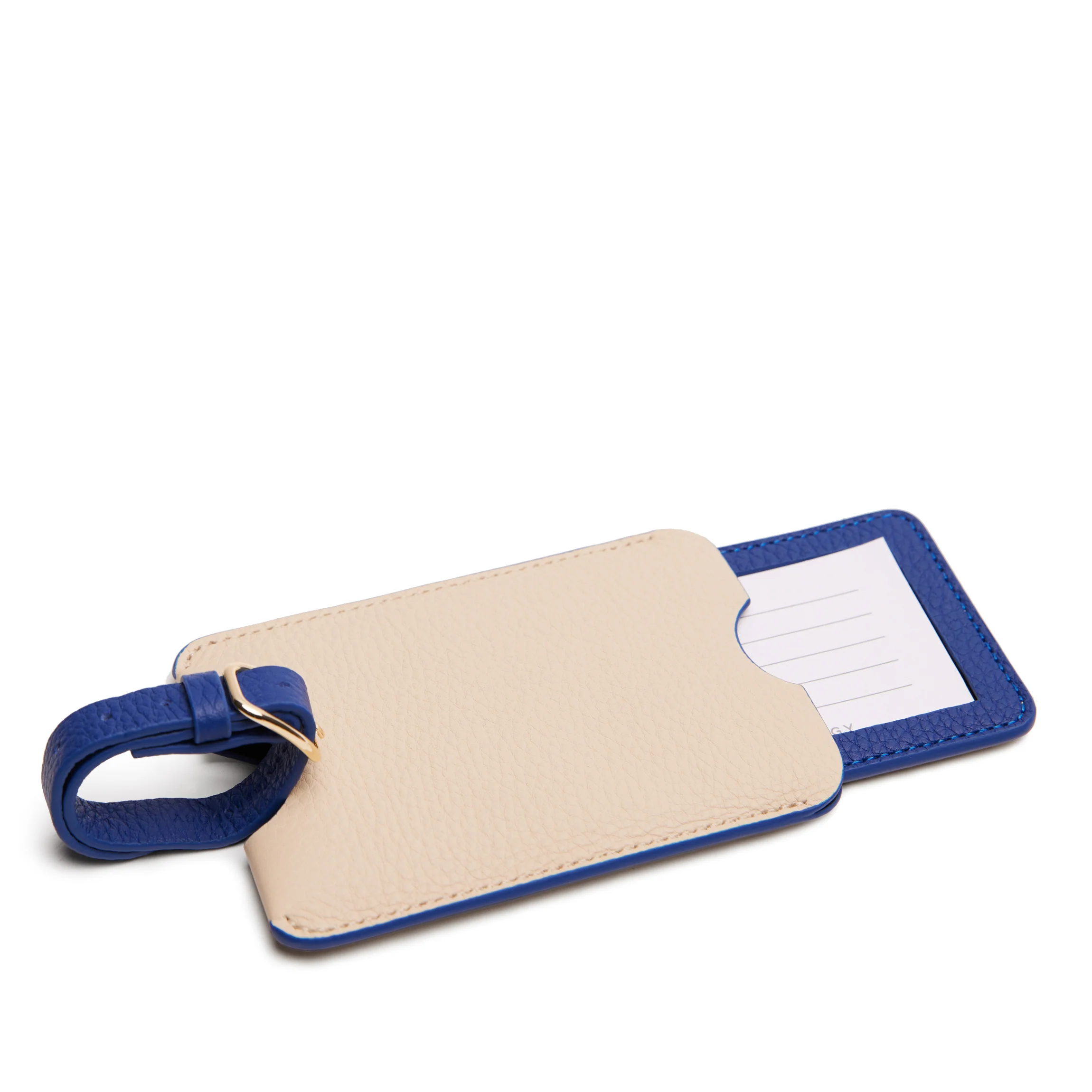 Deluxe Luggage Tag Sand/Regatta Blue - Image 2