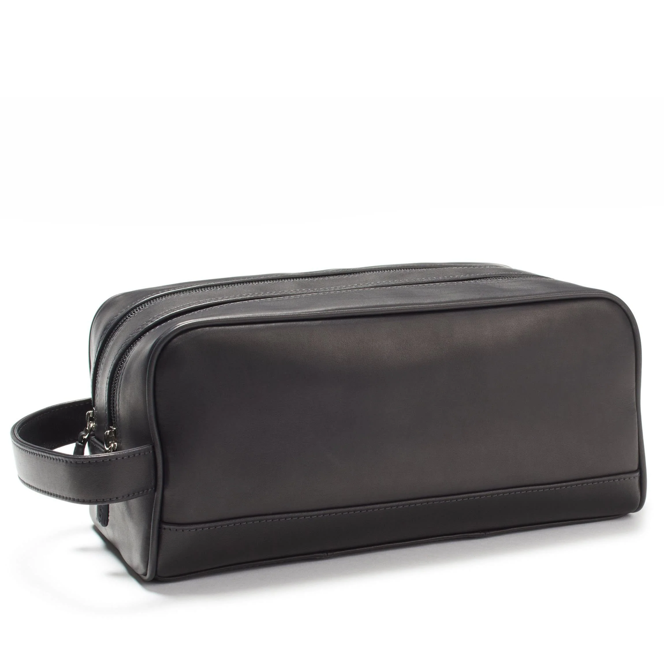 Double Zip Toiletry Bag Black Oil - Image 3