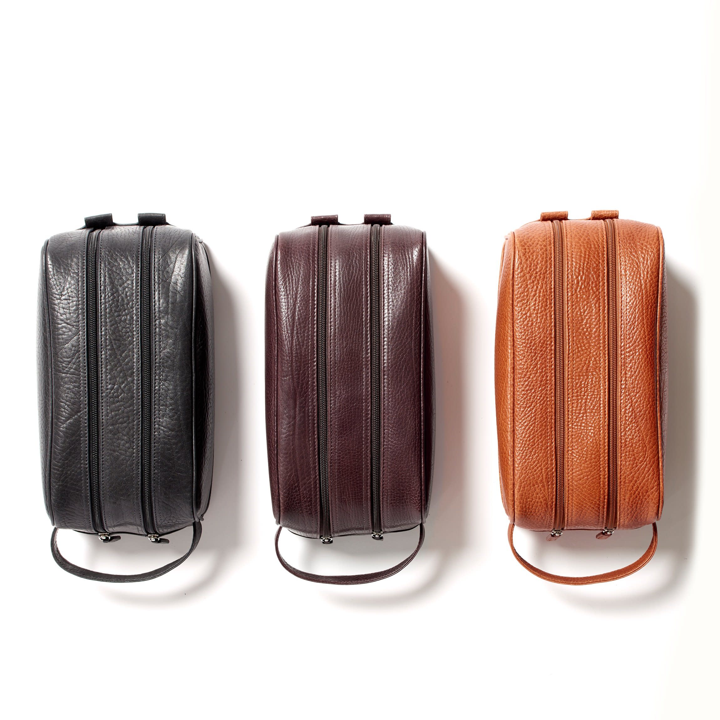 Double Zip Toiletry Bag Espresso - Image 6