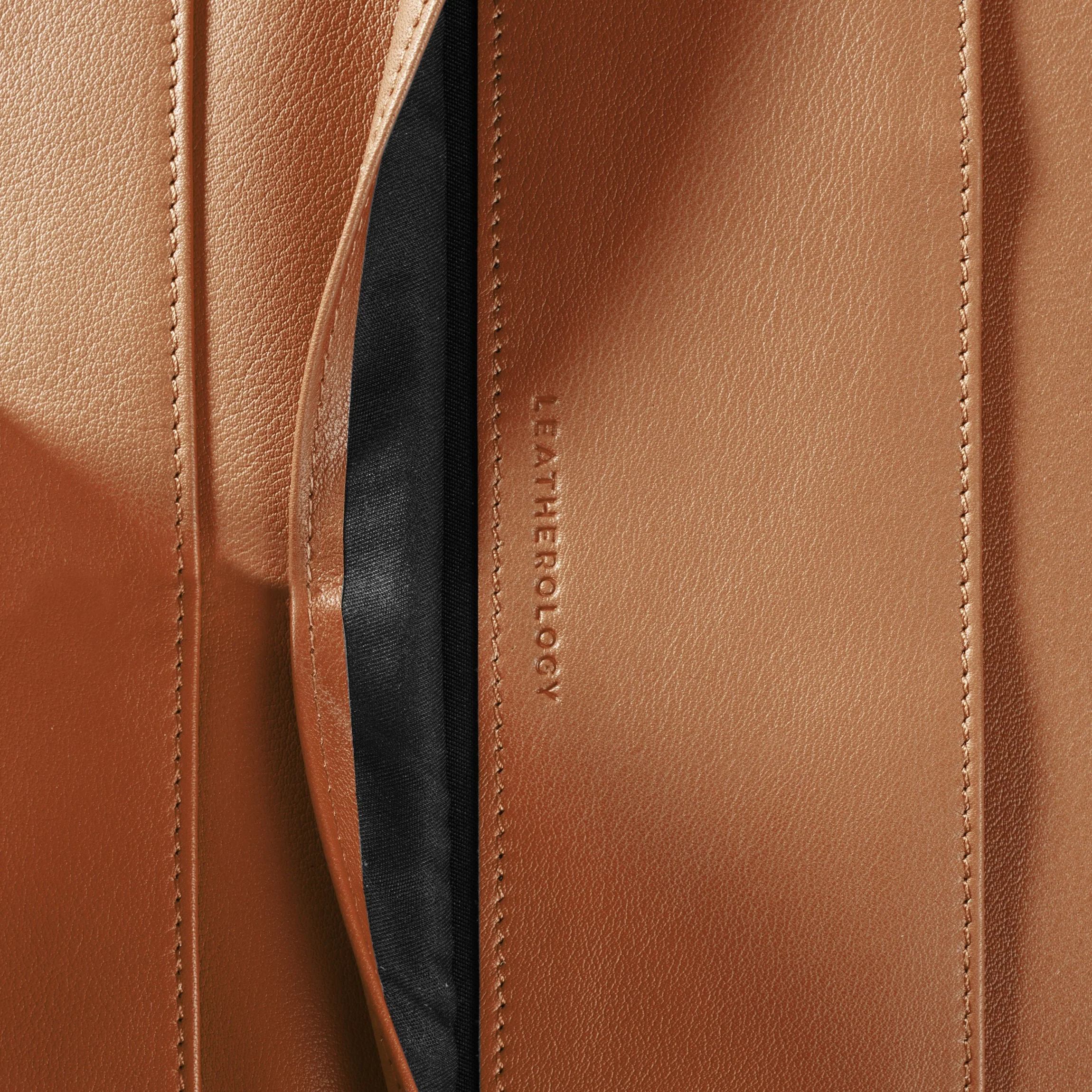Executive Zippered Portfolio Cognac - Image 7