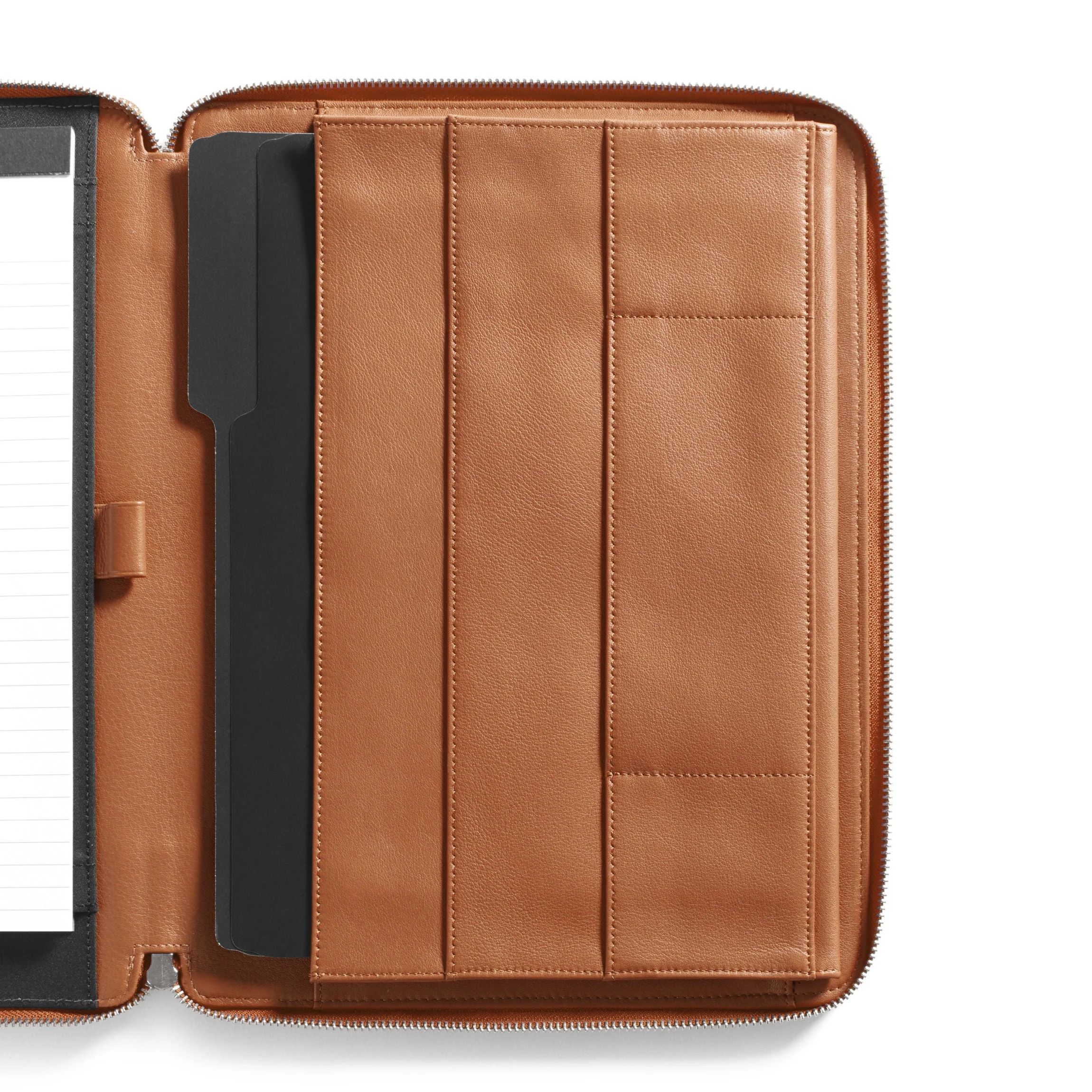 Executive Zippered Portfolio Cognac - Image 8