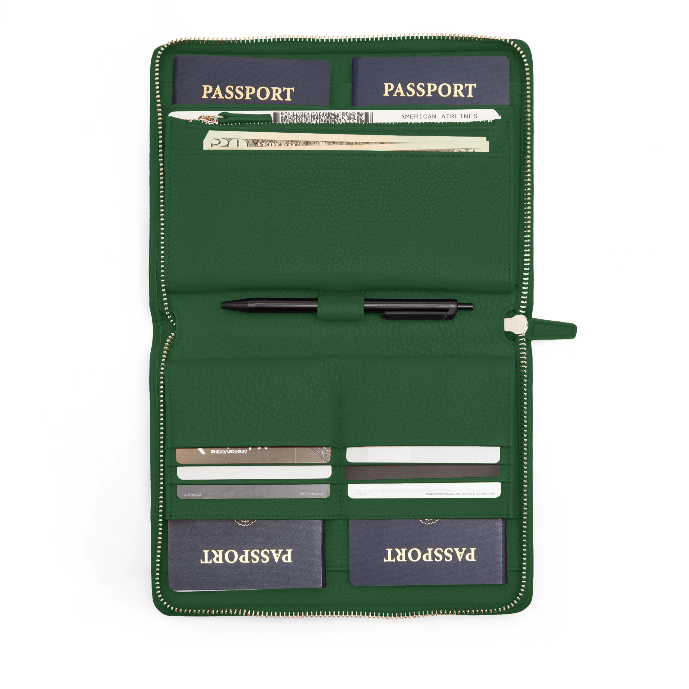 Family Passport Holder Fairway Green - Image 2