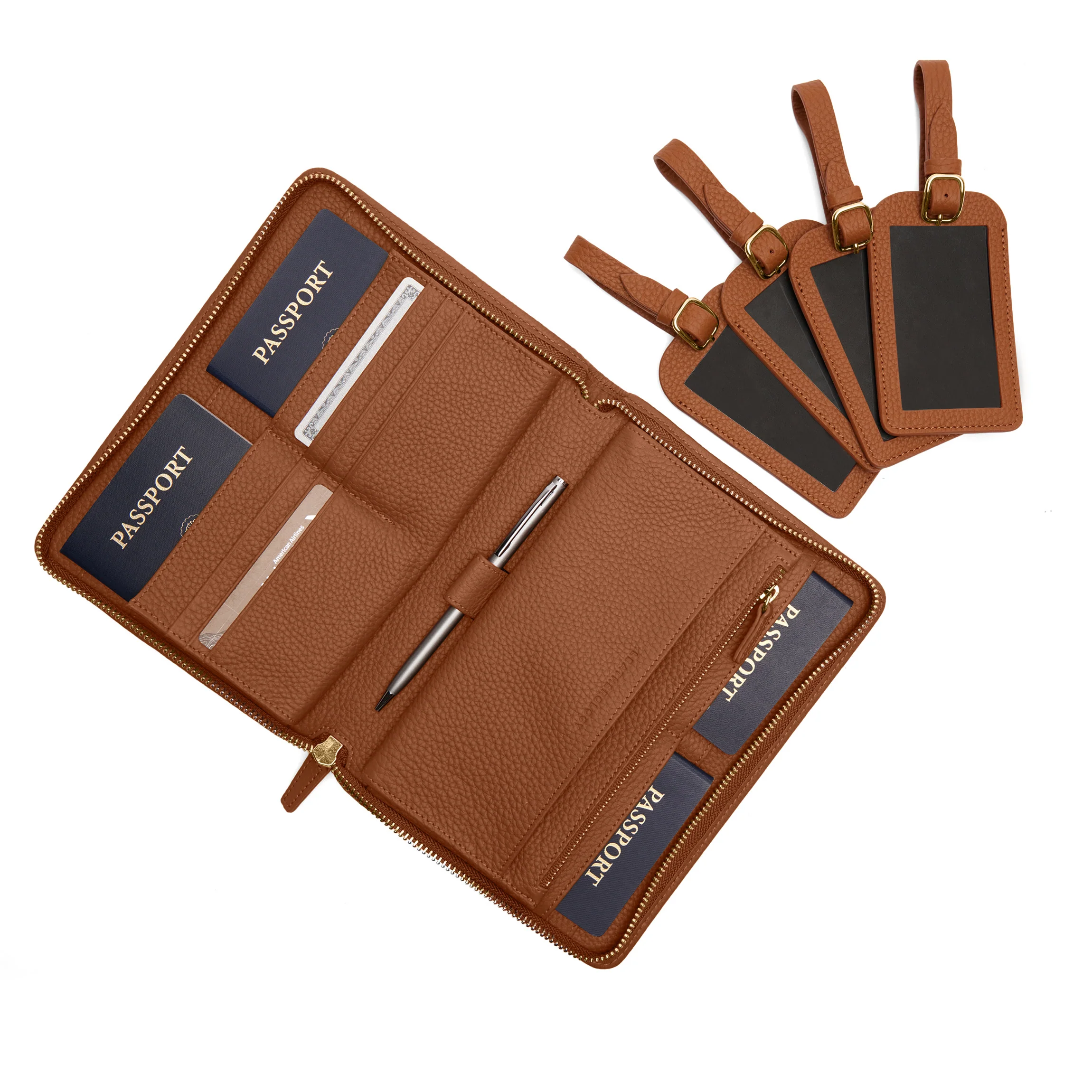 Family Travel Essentials Gift Set Saddle Brown - Image 2