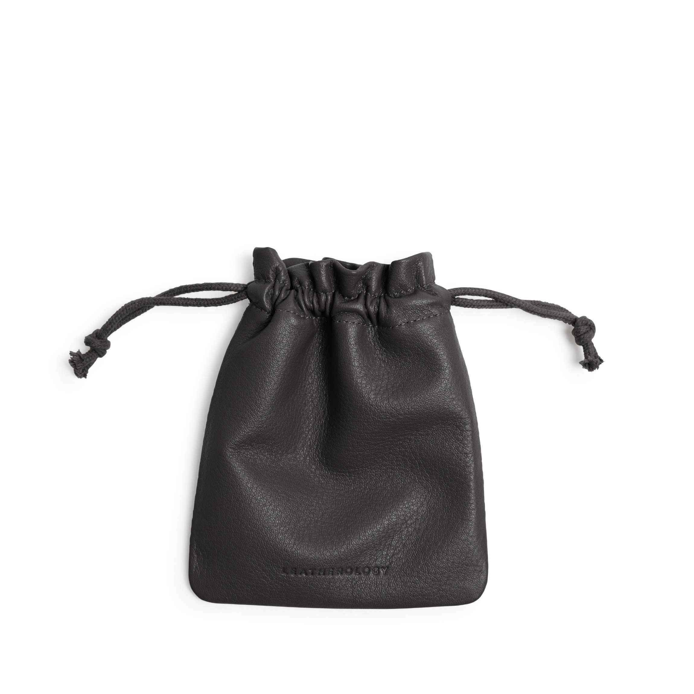 Flat Drawstring Pouch Black Onyx - Image 5