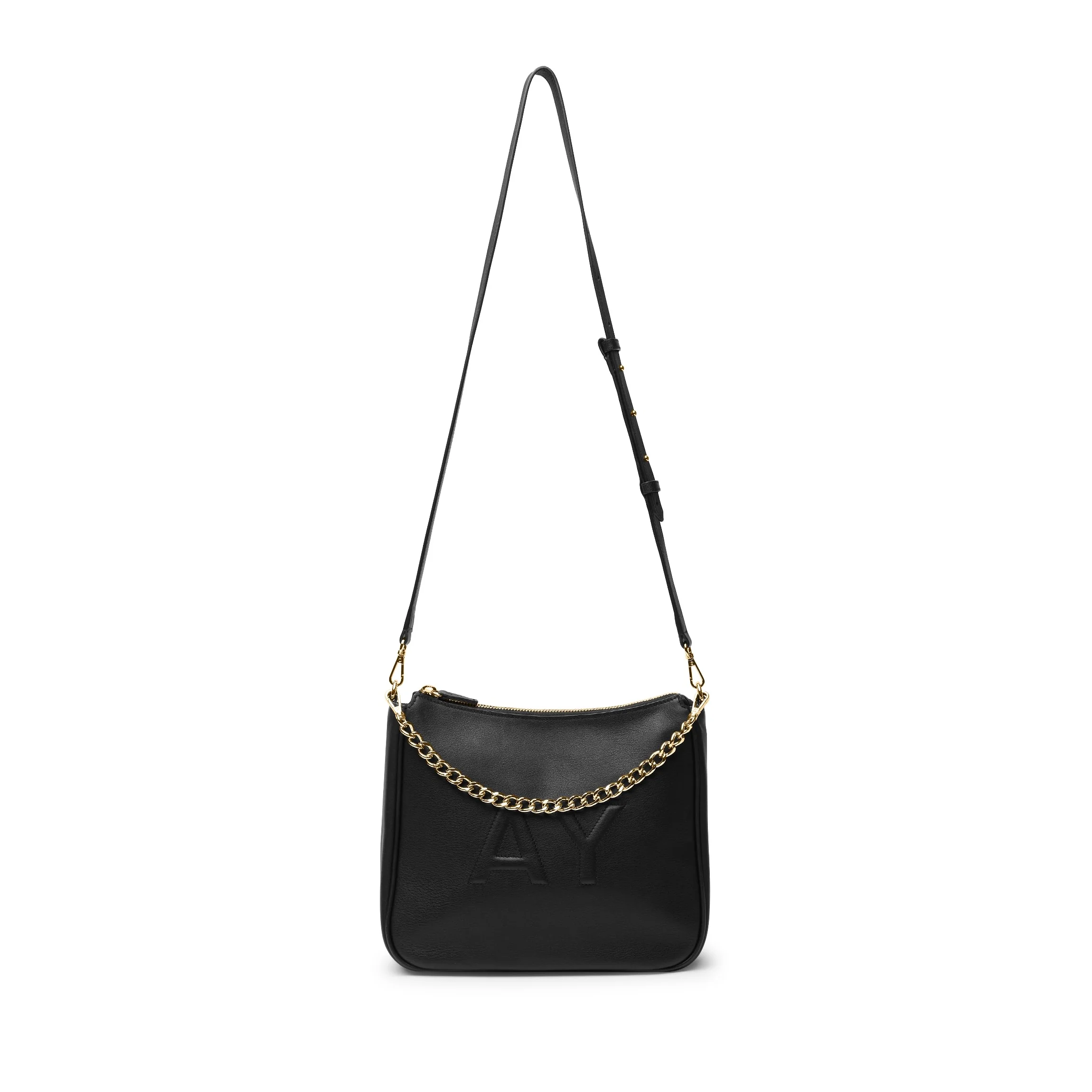 Greta Chain Medium Crossbody Black Onyx - Image 8