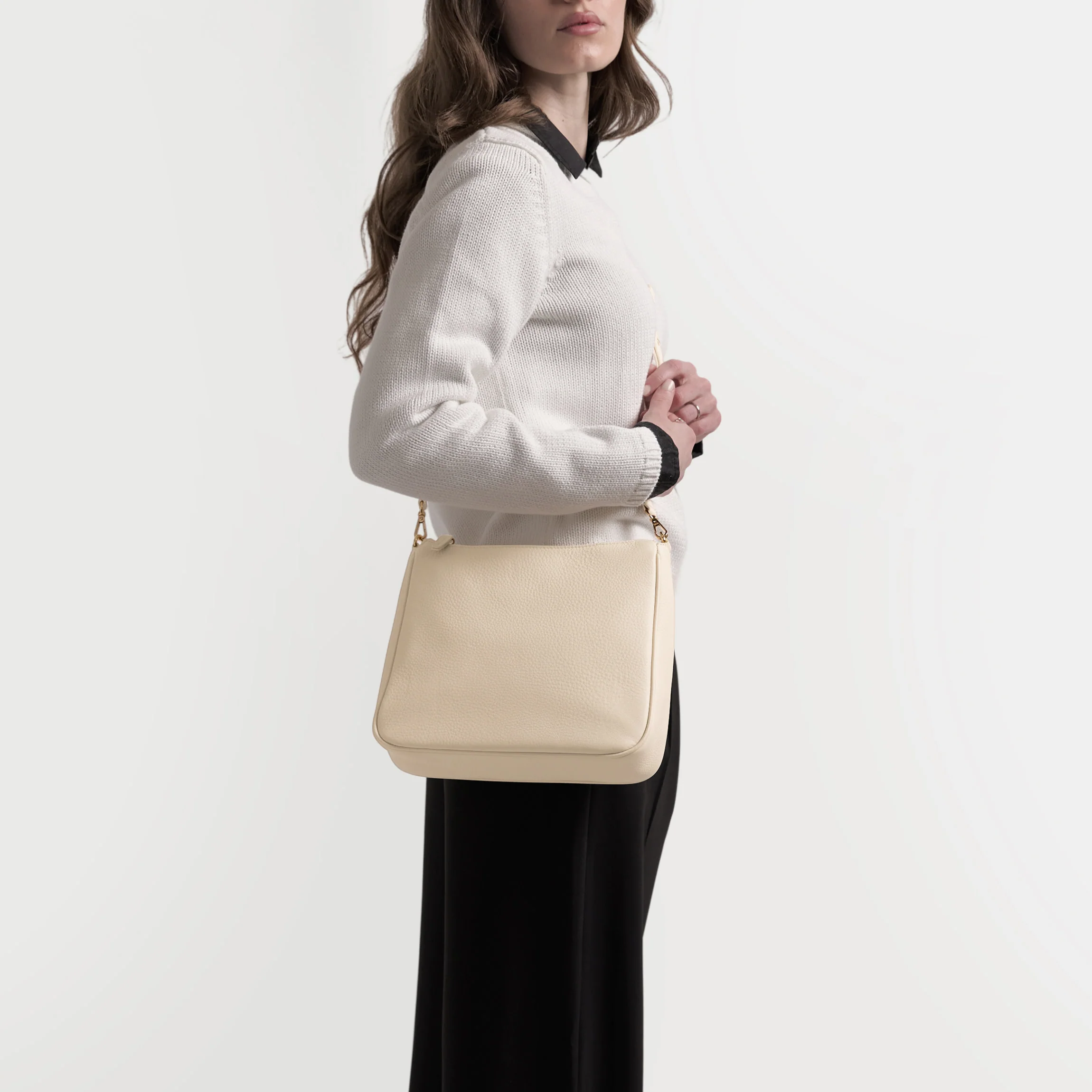 Greta Chain Medium Crossbody Sand - Image 3