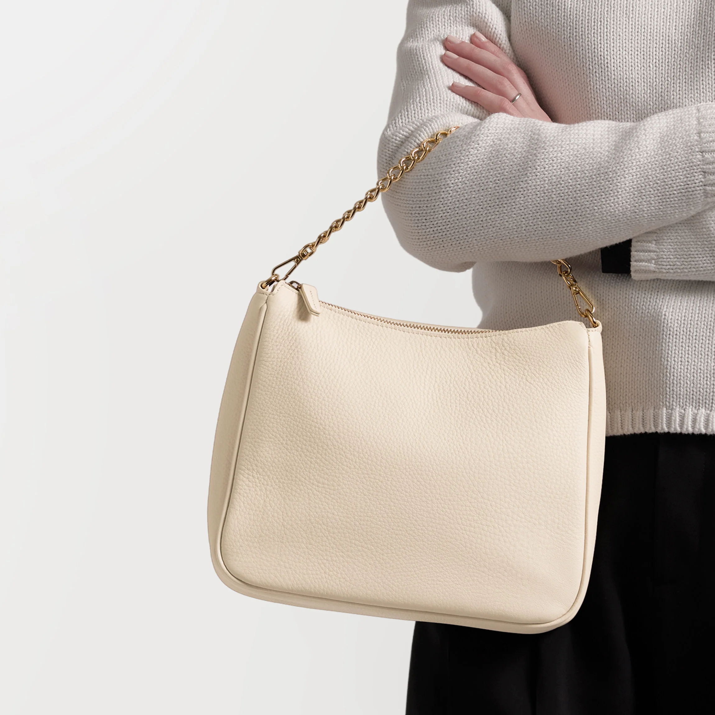 Greta Chain Medium Crossbody Sand - Image 4