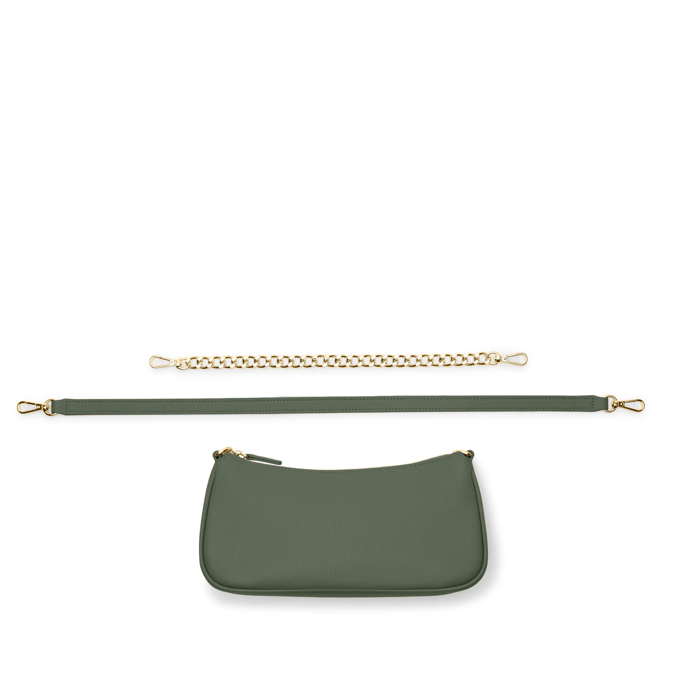 Greta Chain Small Pochette Moss - Image 9